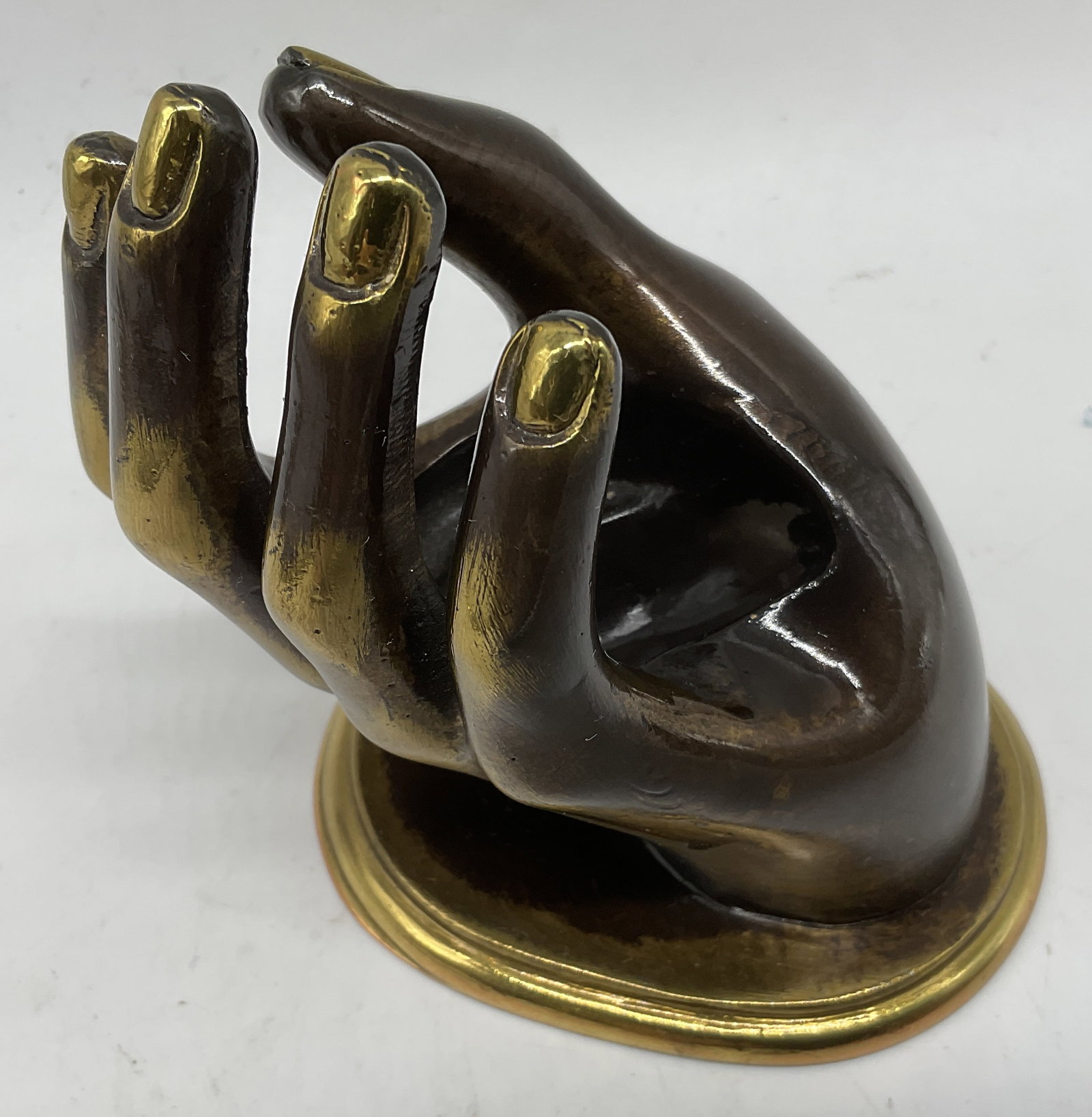 Gold-Toned Jewelry Holder Hand Figurine (1 of 8)
