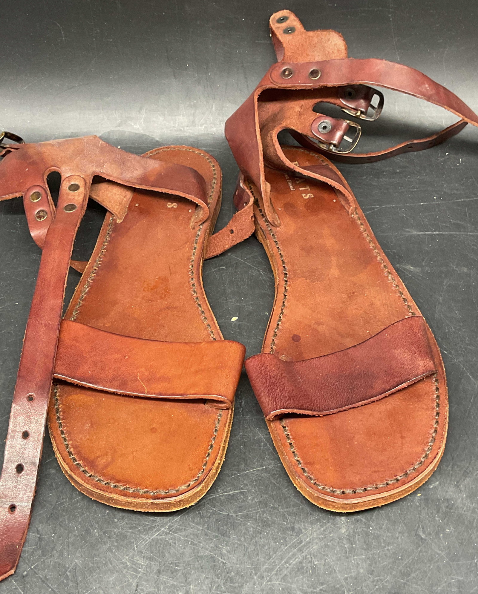 Flat by Jan Niemi Brown Leather Sandals Italy (1 of 6)