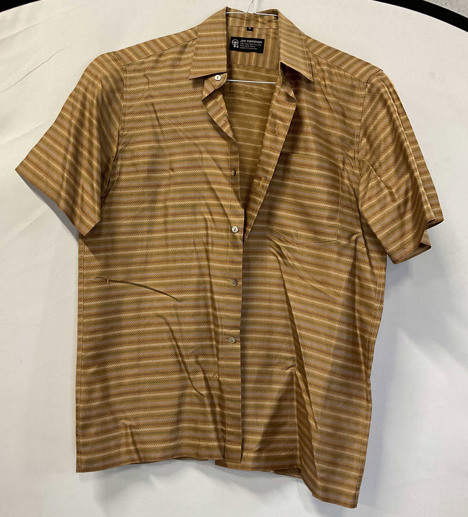 Jim Thompson Silk Pattern Buttoned Shirt Thailand (1 of 7)