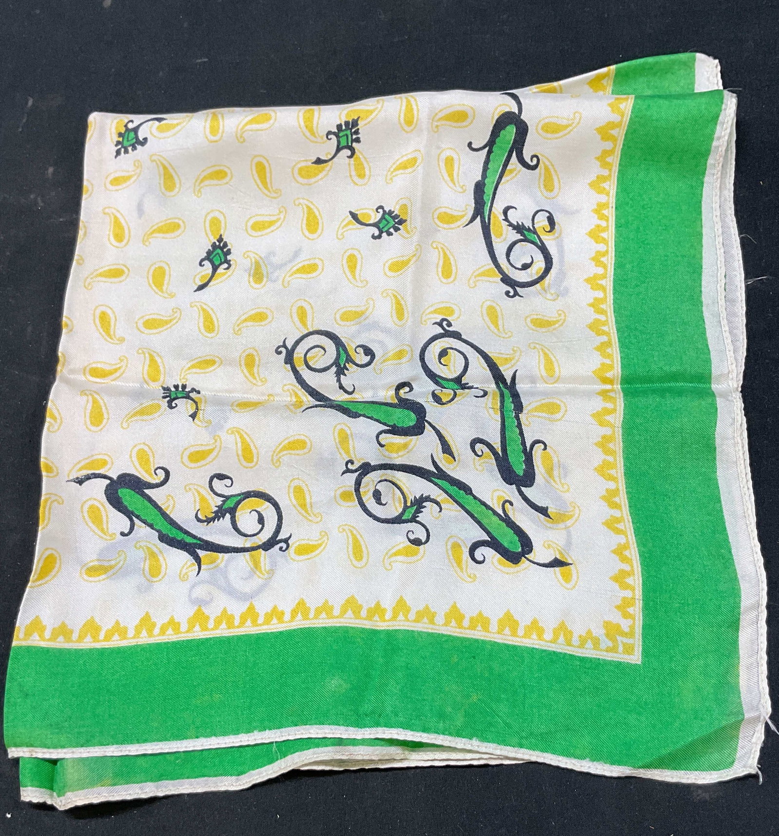 Vintage Floral & Paisley Silk Scarf (1 of 7)