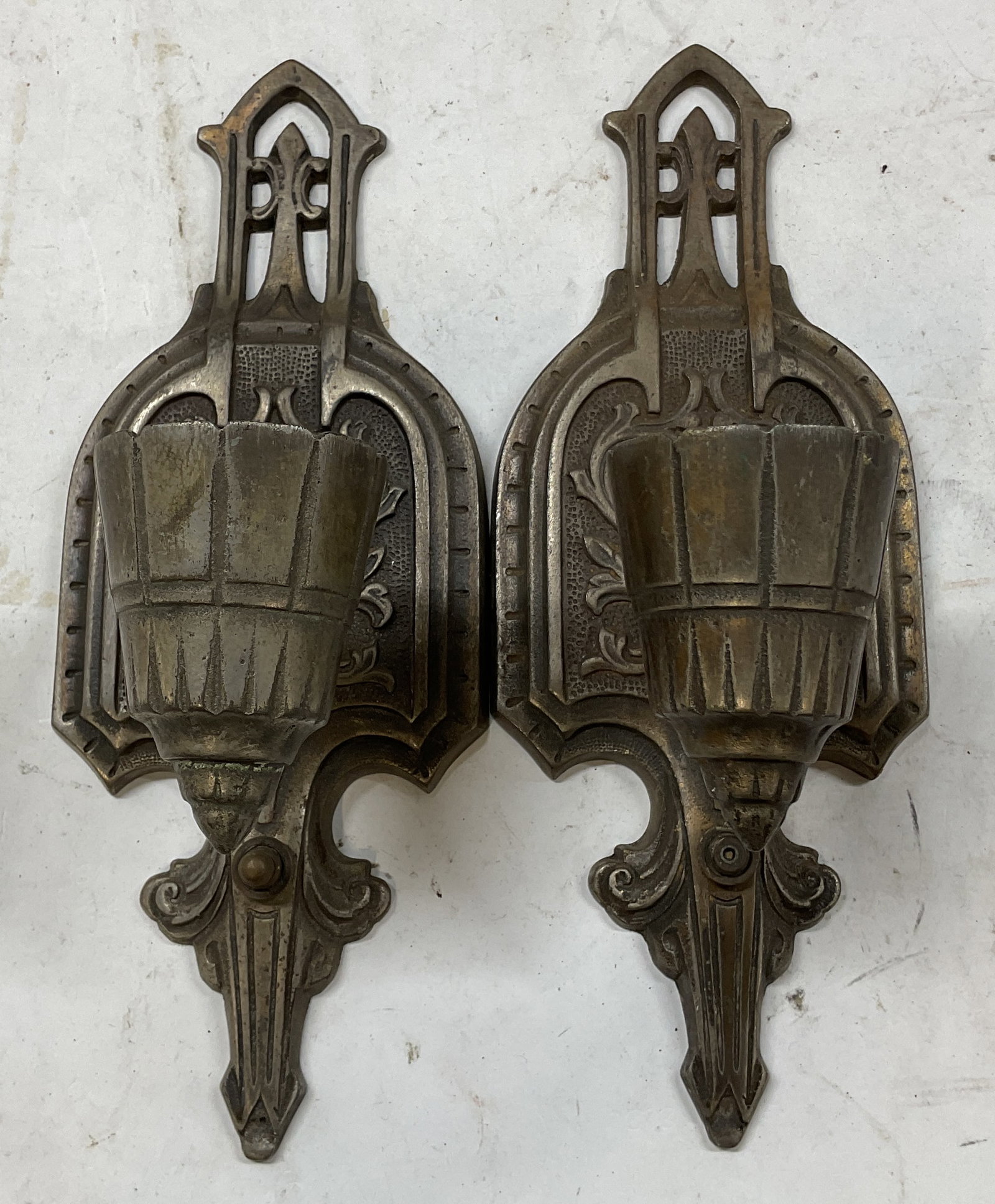 Pair Cast Iron Spanish Revival Style Wall Sconces (1 of 9)