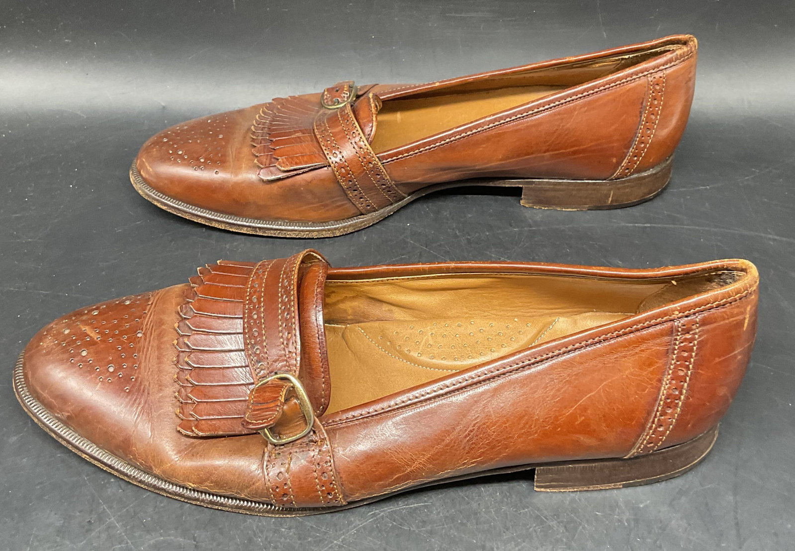 Johnston & Murphy Leather Kiltie Loafers Italy (1 of 6)