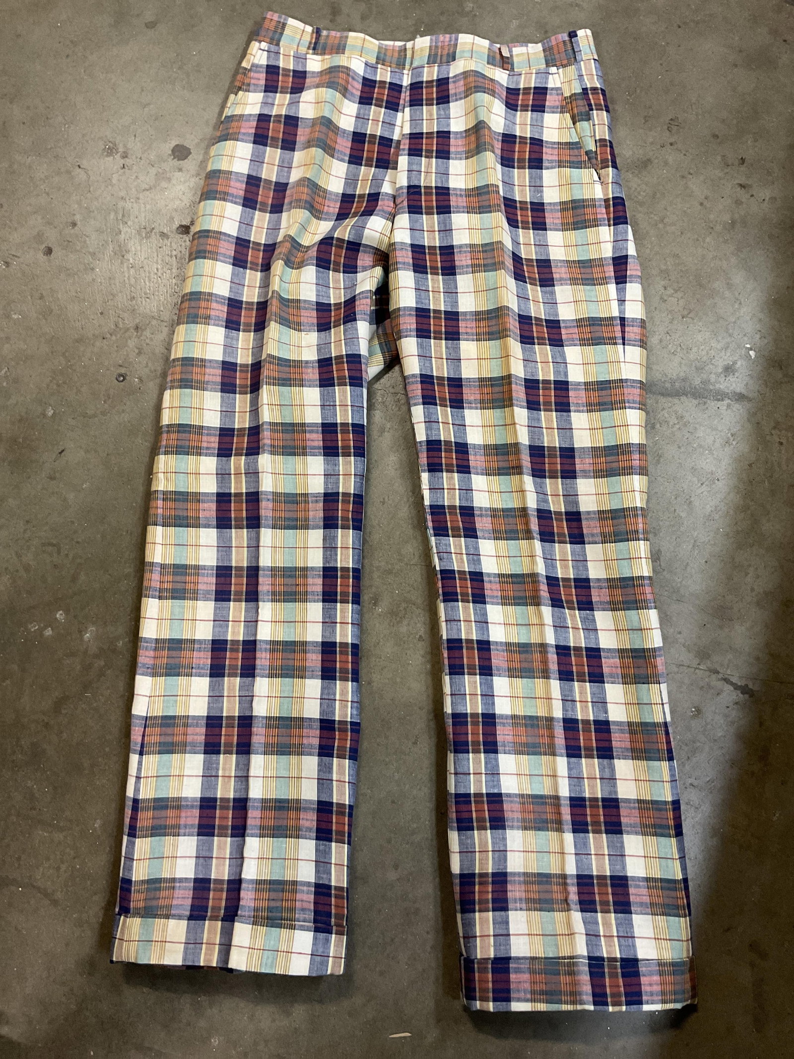 India Madras Multicolor Plaid Pants (1 of 8)