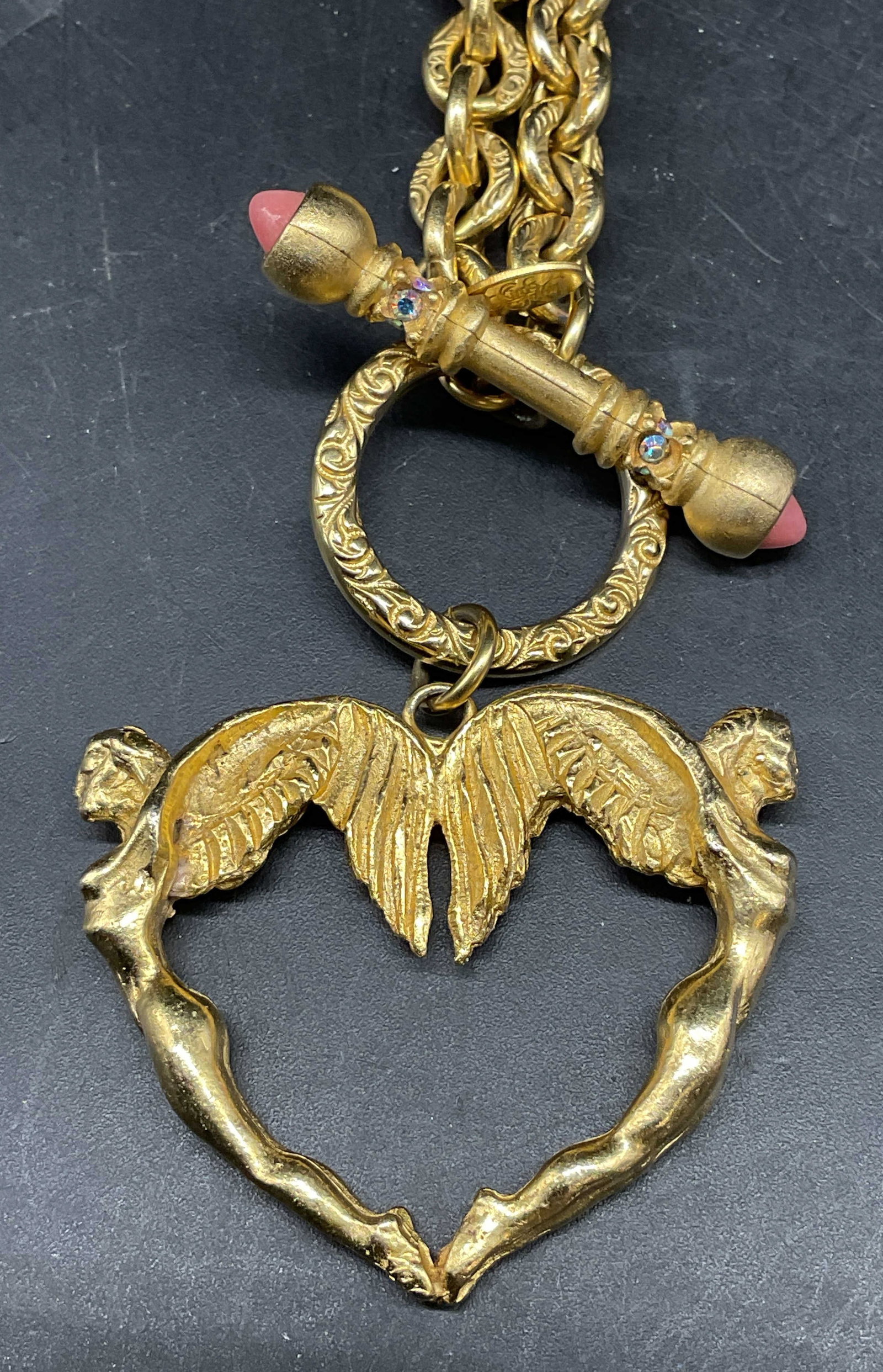 Kirks Folly Gold Tn Heart Figural Necklace (1 of 6)