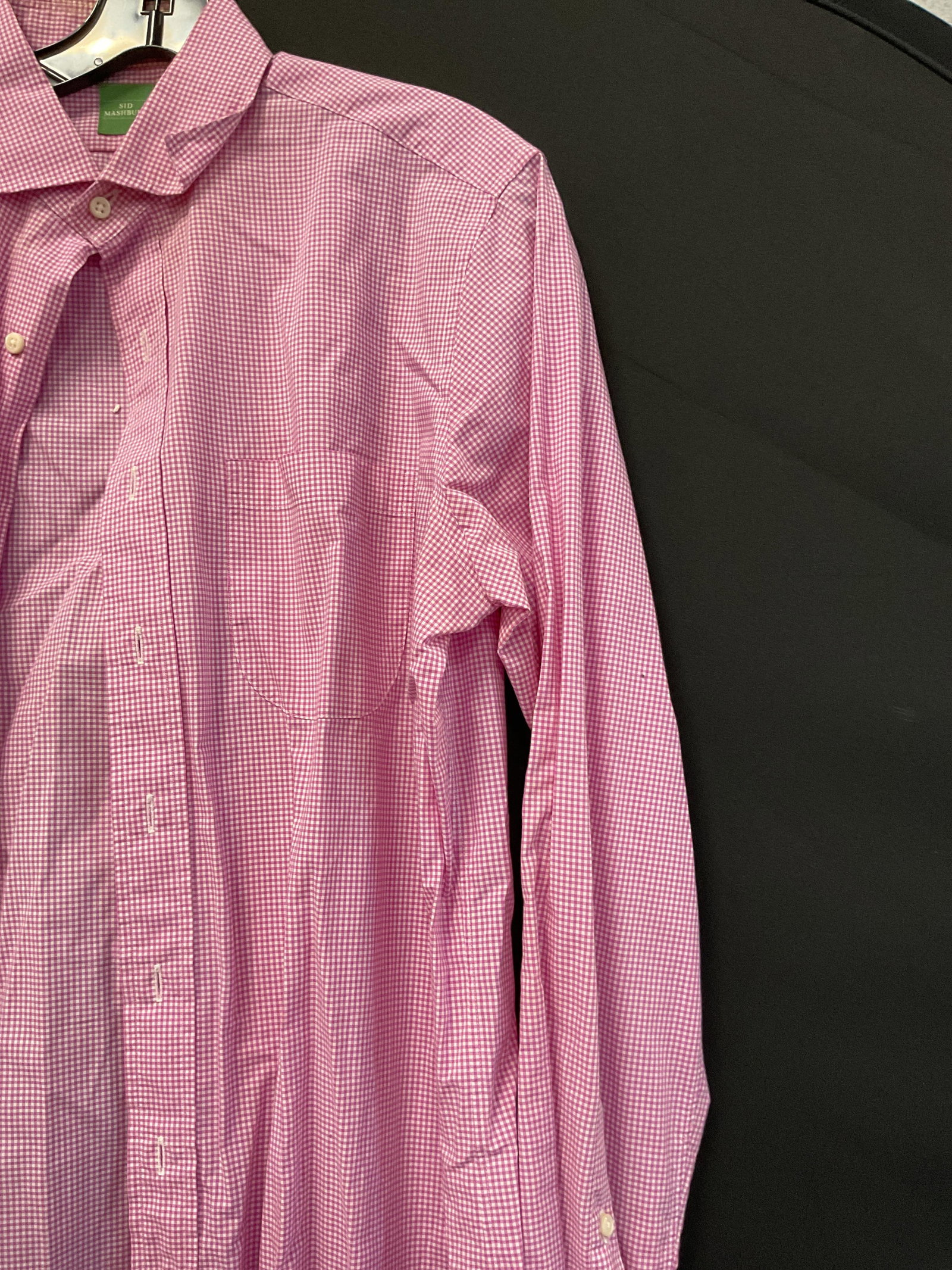 Sid Mashburn Pink & White Gingham Button Down - 2