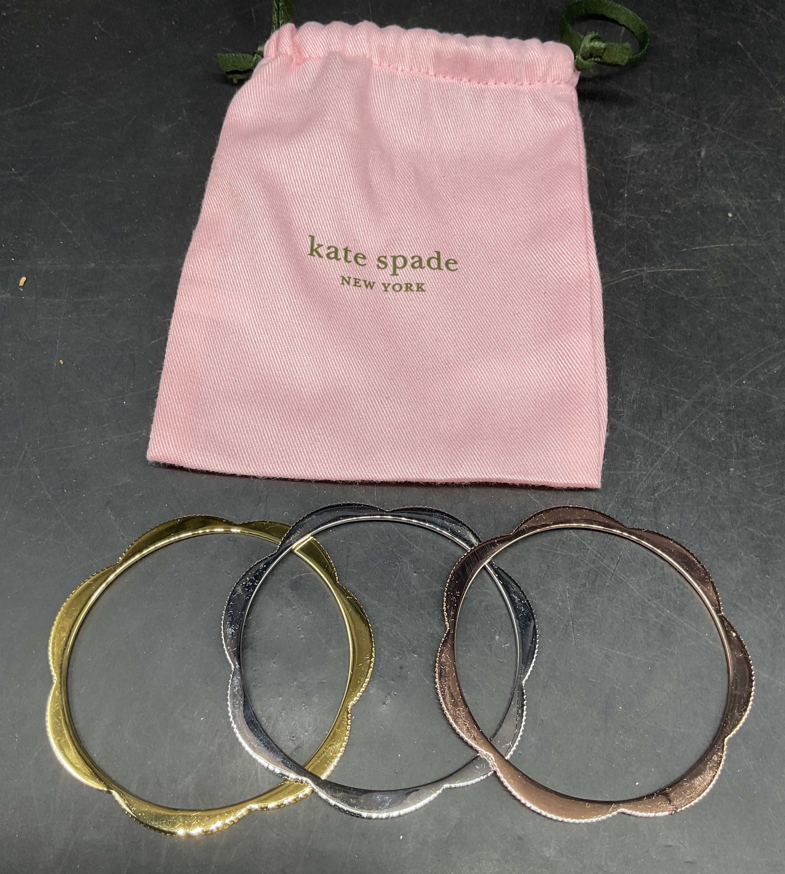 Set 3 Kate Spade Silver & Gold Tone Bangles (1 of 7)