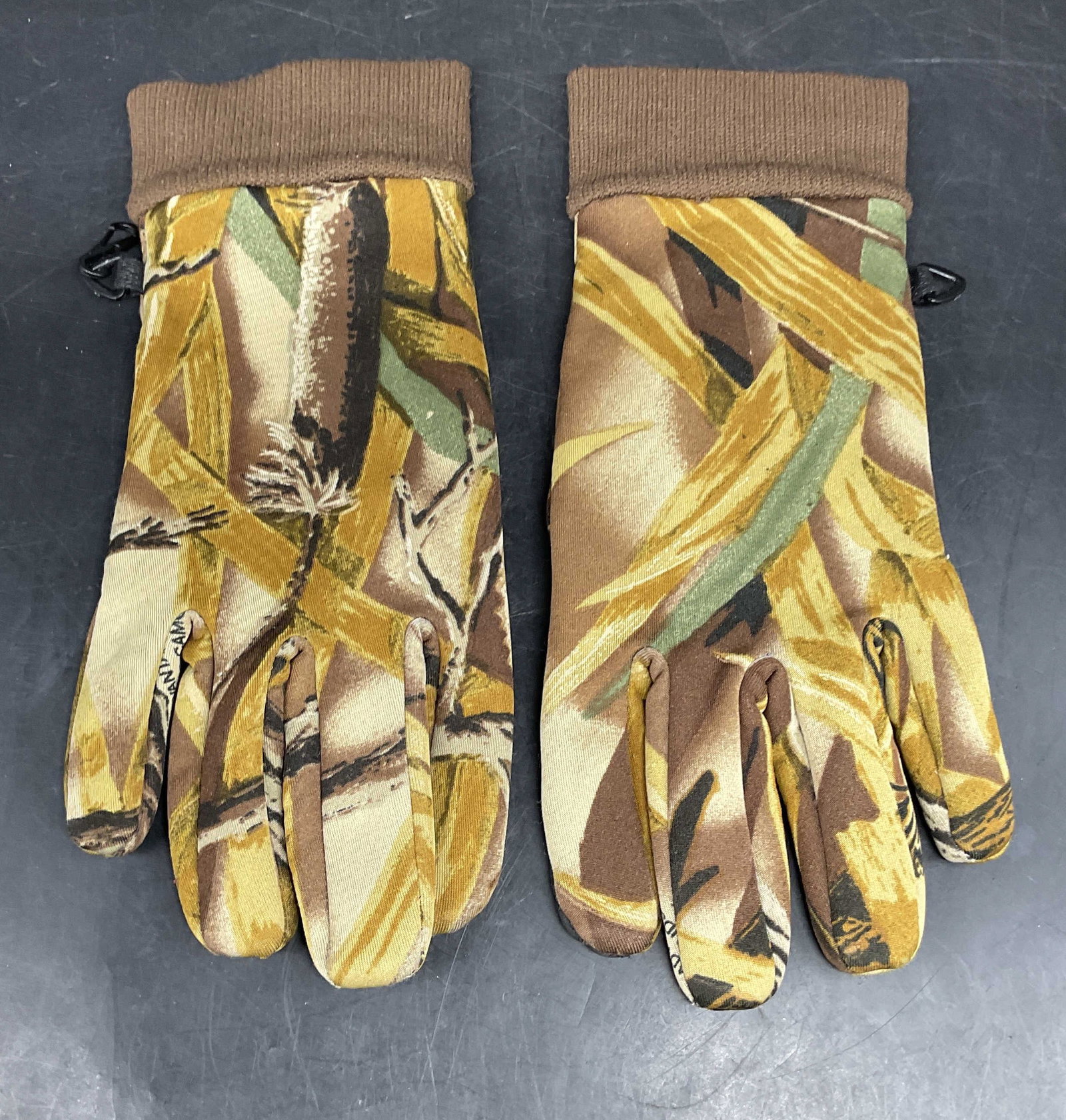 Brown Green Camo Print Gloves (1 of 6)