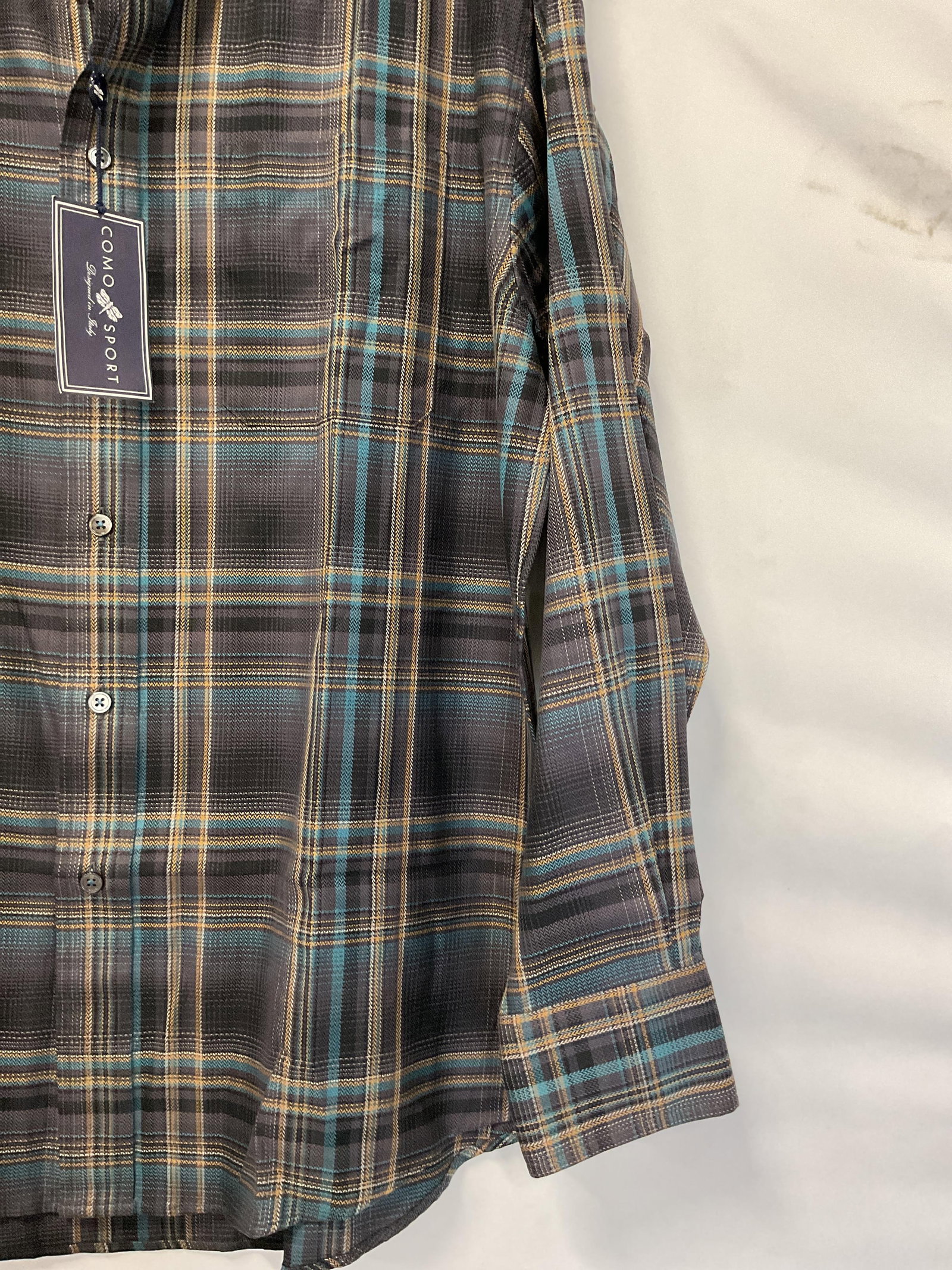 Como Sport Plaid Button Down NWT - 3