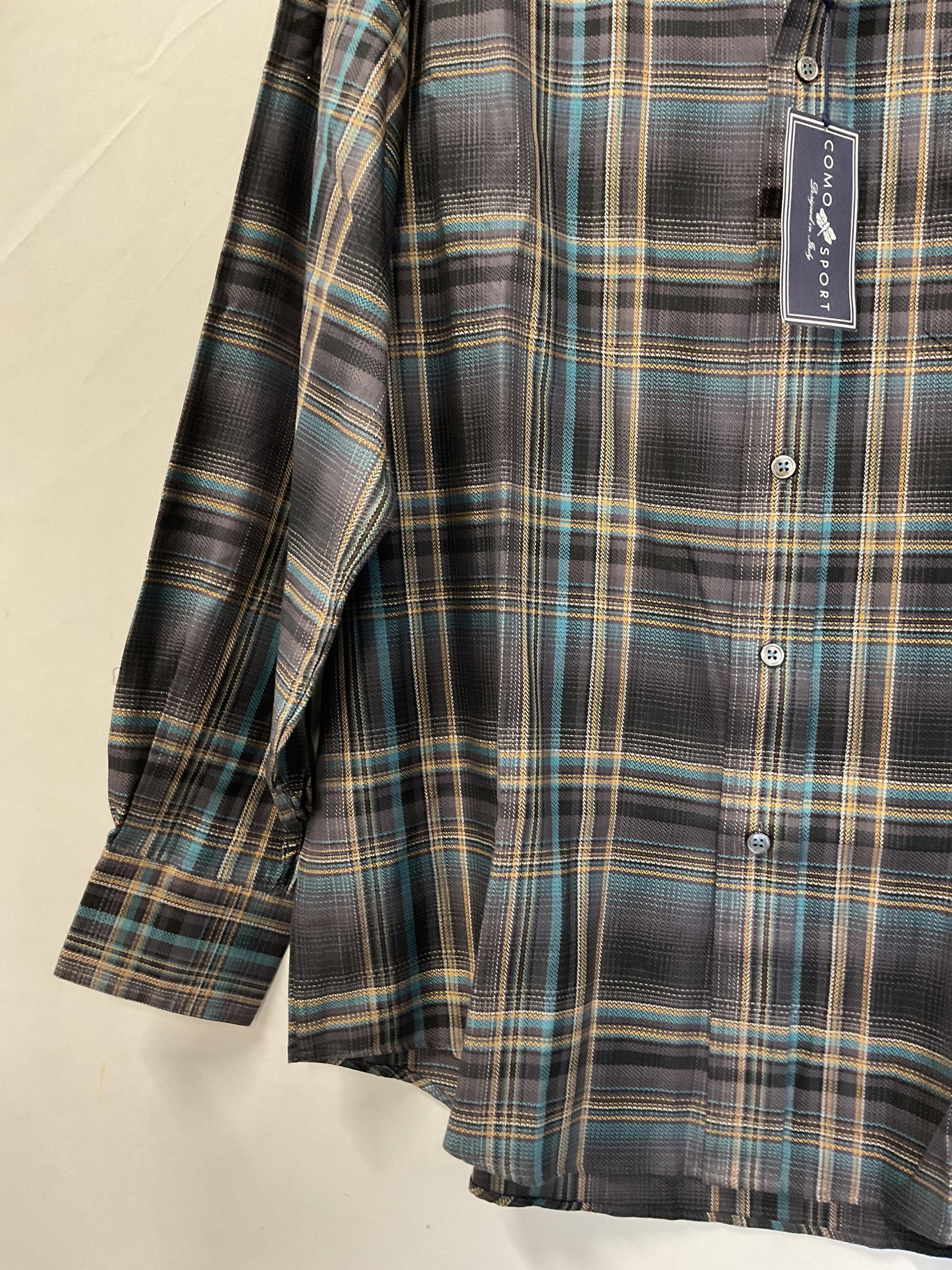Como Sport Plaid Button Down NWT - 5