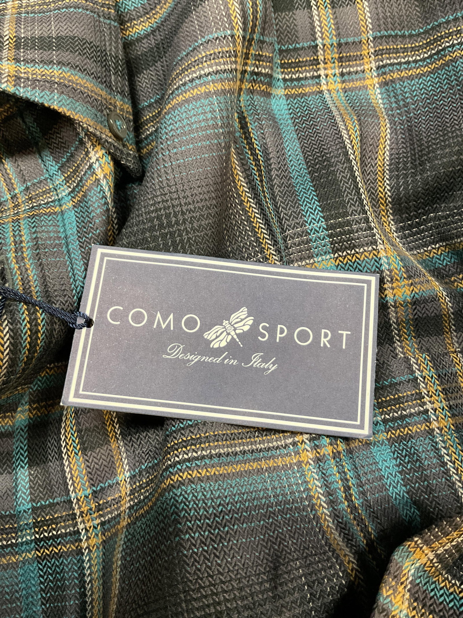 Como Sport Plaid Button Down NWT - 8