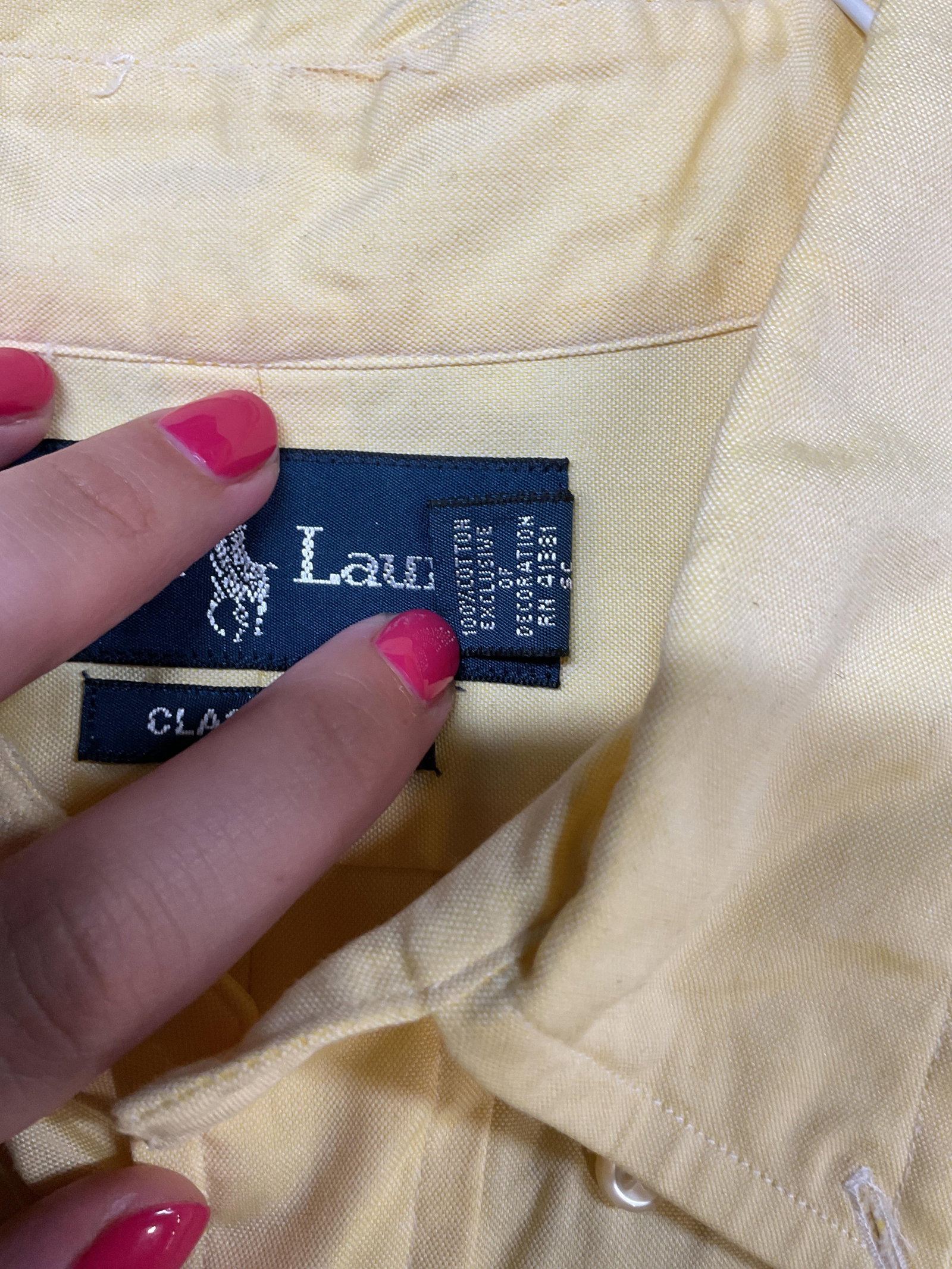 Ralph Lauren Yellow Button Down - 8