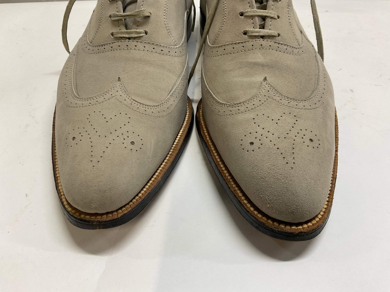Thomas Grey Suede Wingtip Brogues - 2