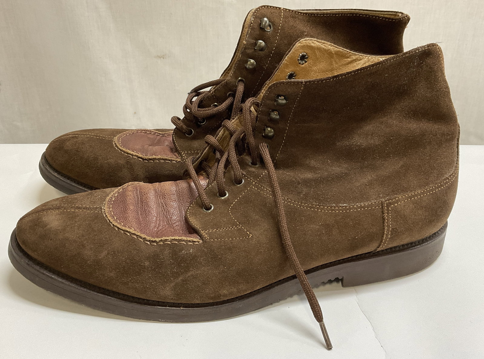Two-Toned Suede and Leather Santoni Boots (1 of 8)