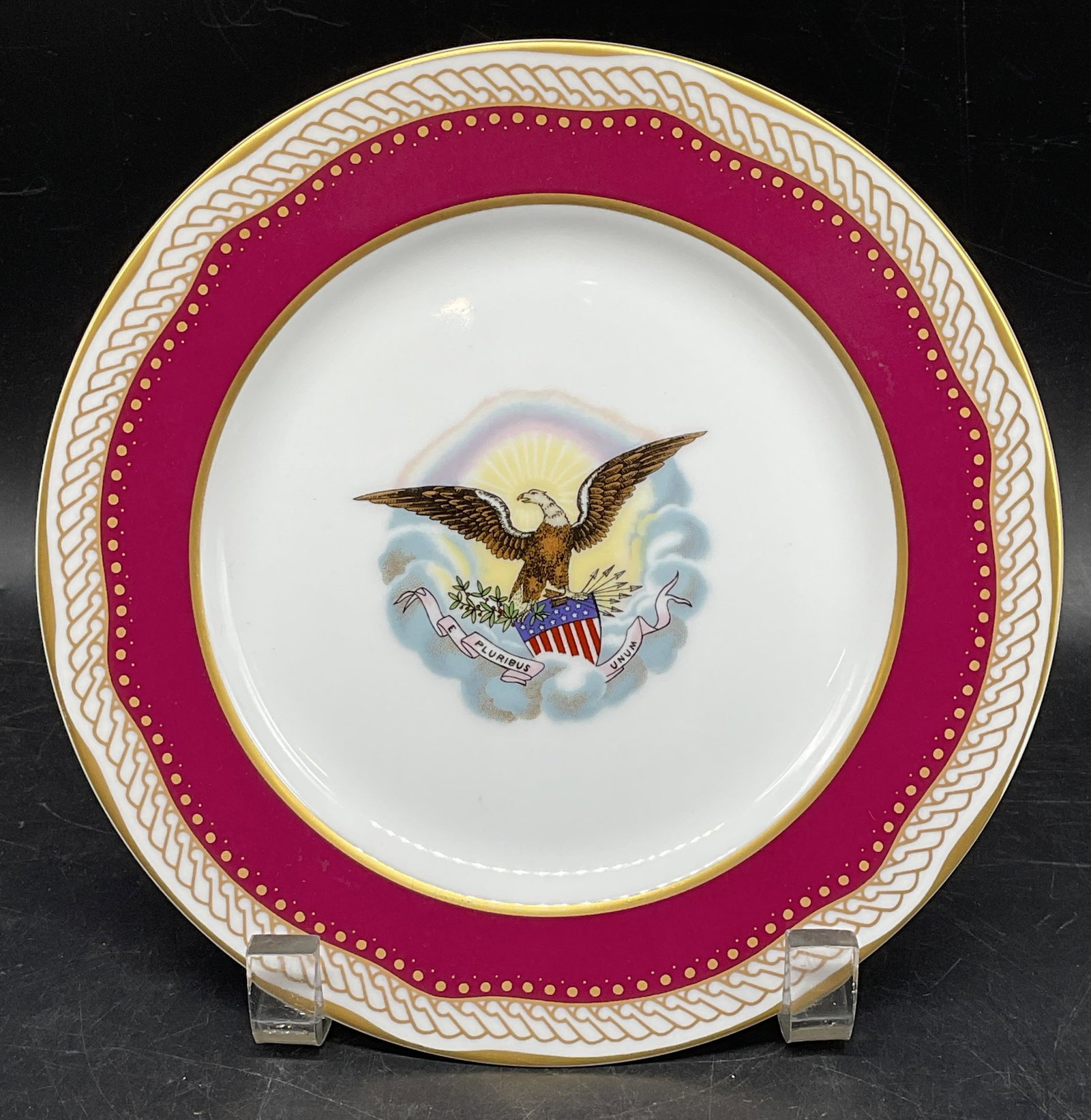 WOODMERE White House Lincoln China Plate (1 of 6)