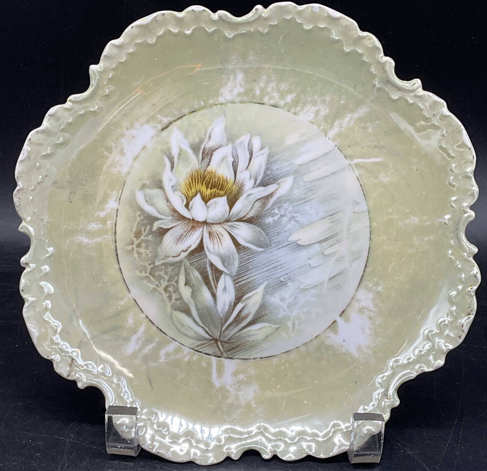 Rosenthal Porcelain Green Flower Plate Germany (1 of 6)