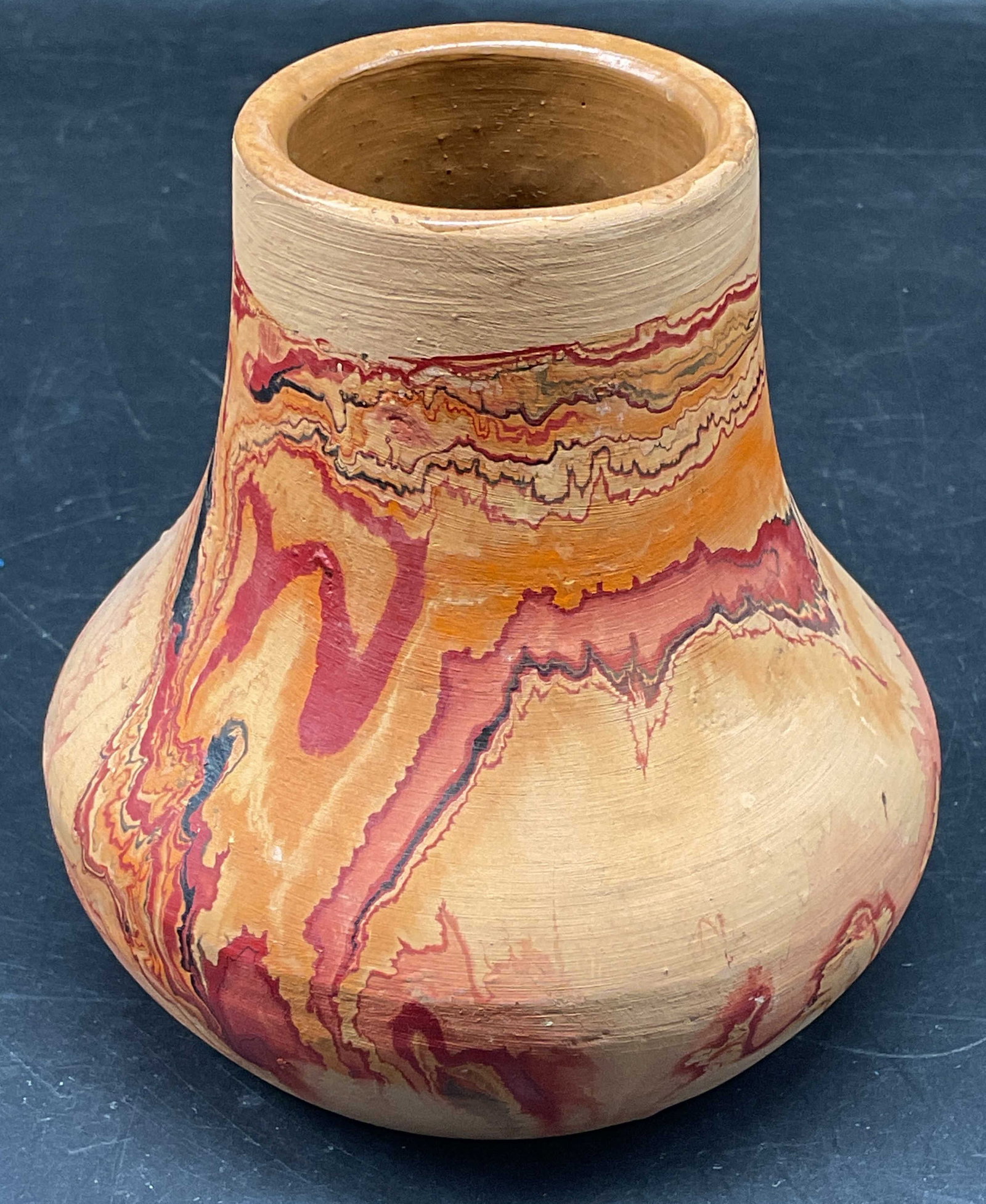 Vintage Nemadji Pottery Drip Glaze Vase USA (1 of 6)