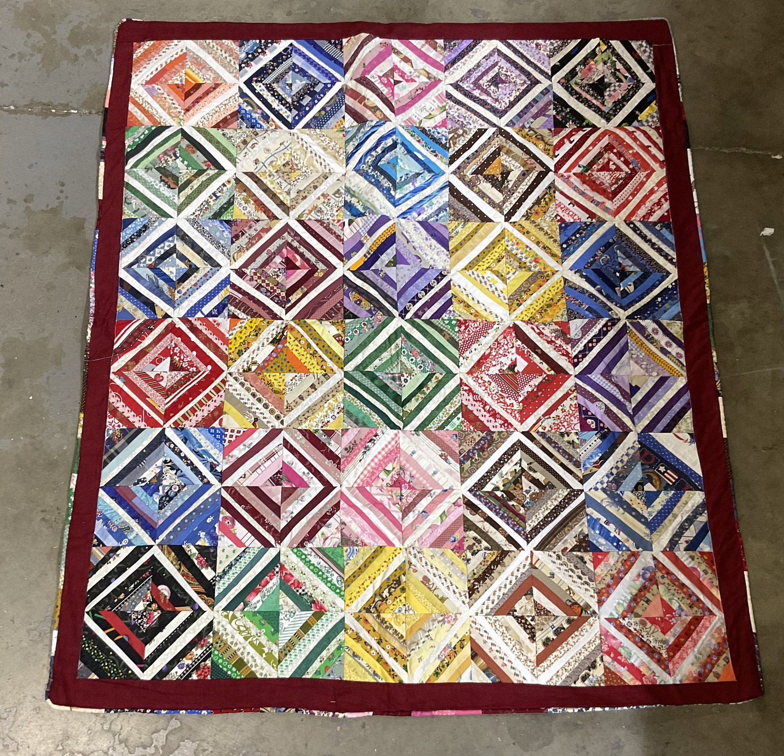 VTG Handmade Reversible Patchwork Quilt (1 of 18)