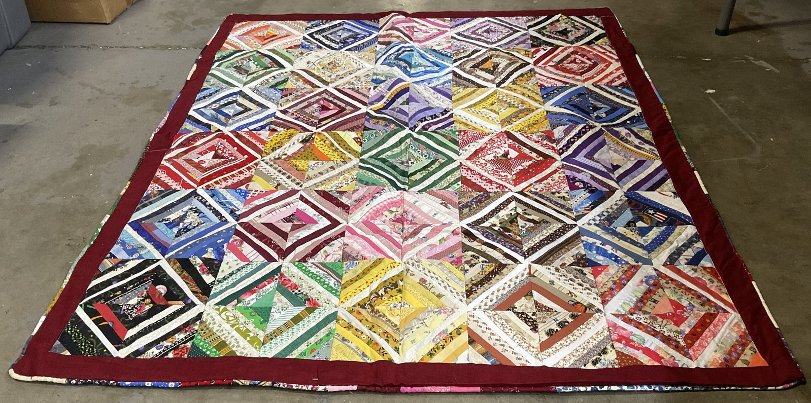 VTG Handmade Reversible Patchwork Quilt - 2