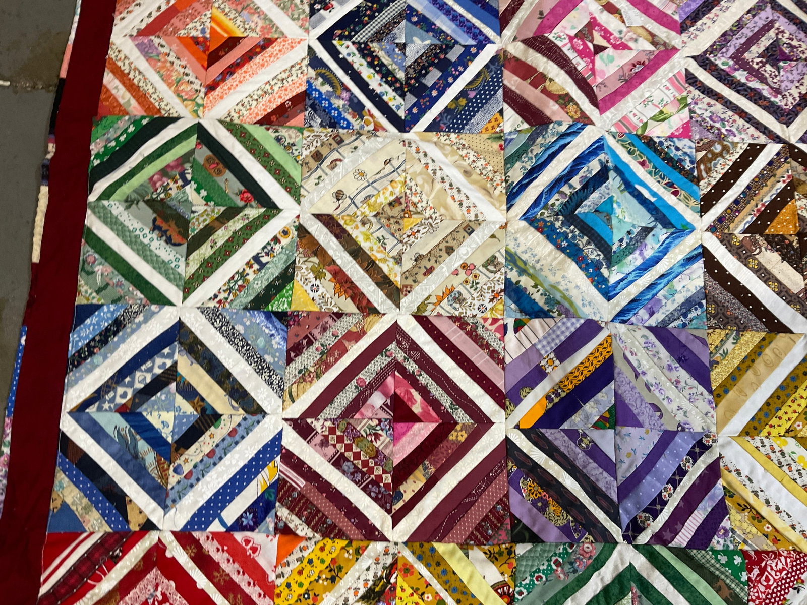 VTG Handmade Reversible Patchwork Quilt - 5