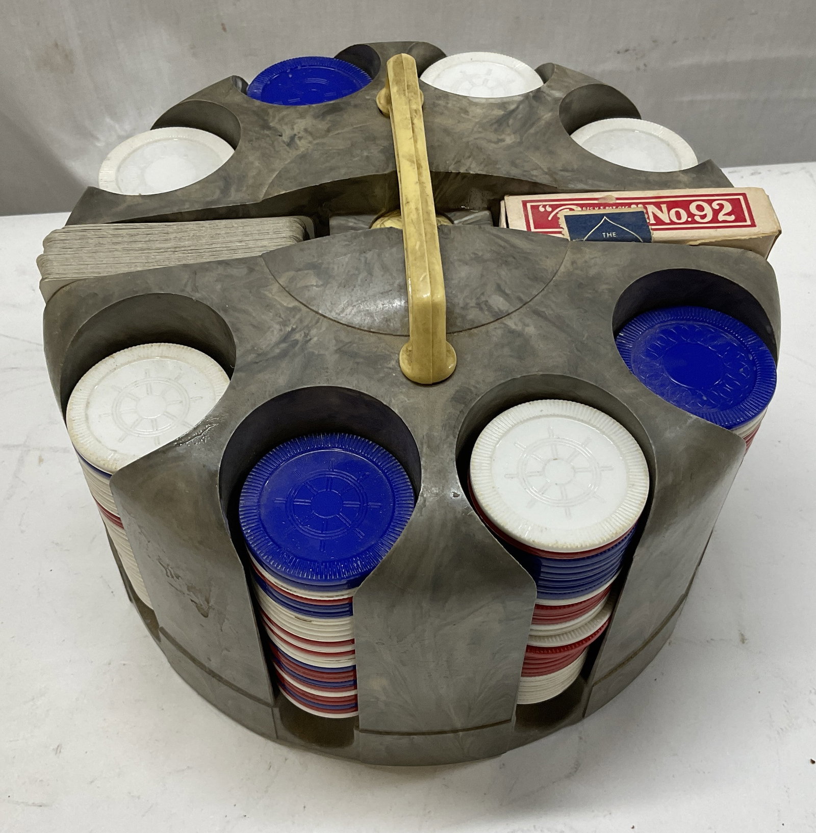 VTG Marble Pattern Revolving Poker Chip Caddy (1 of 11)