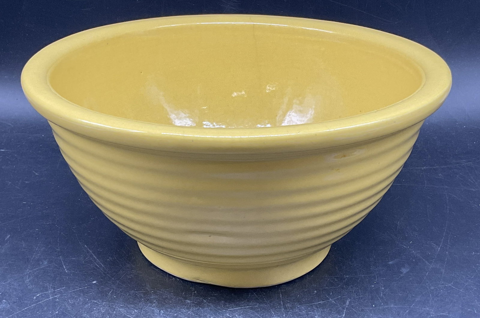 Vtg PFALTZGRAFF Yellow Pottery Mixing Bowl (1 of 6)
