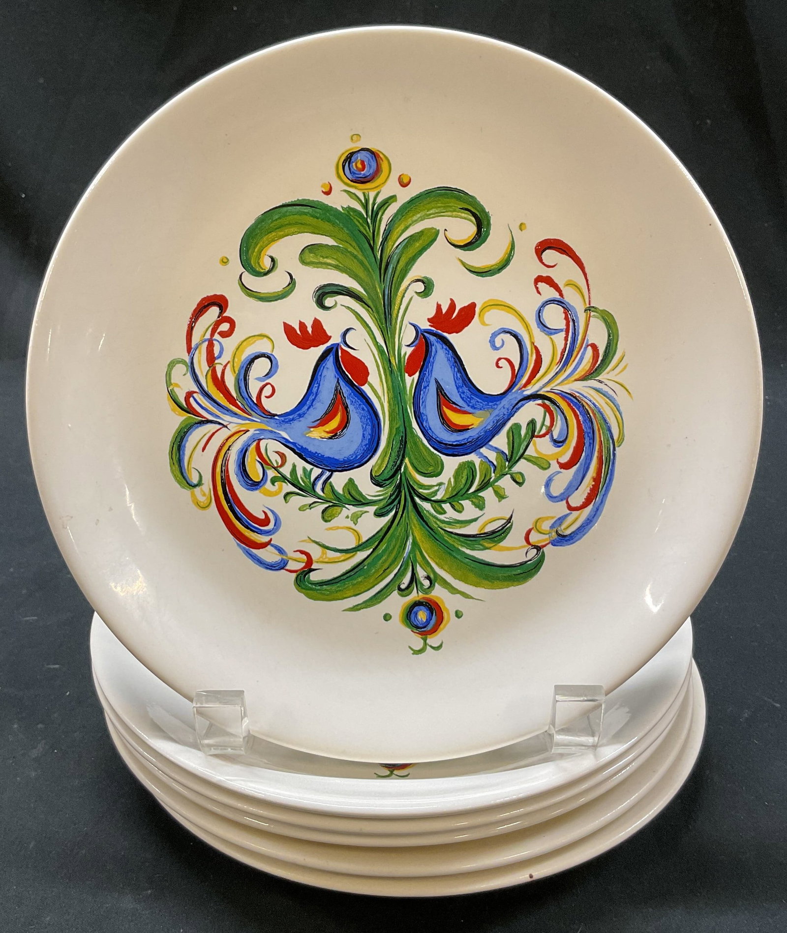 Set 6 Villeroy & Boch Rooster Plates Luxembourg (1 of 7)