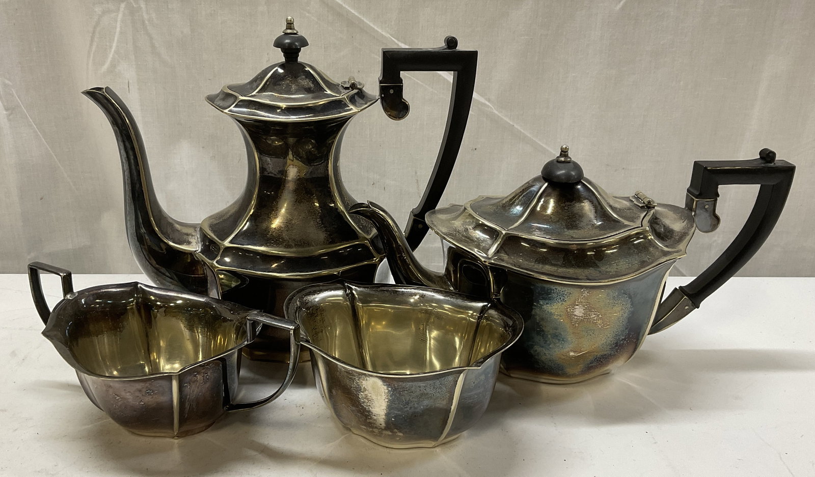 Lt4 Cheltenham Silver-Plated Tea&Coffee Set ENGLD (1 of 12)