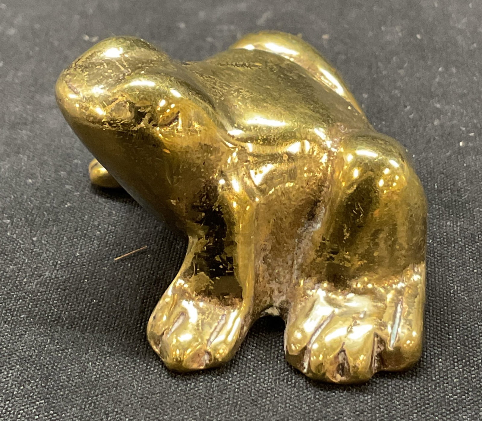 Vintage Solid Brass Frog Figure (1 of 7)