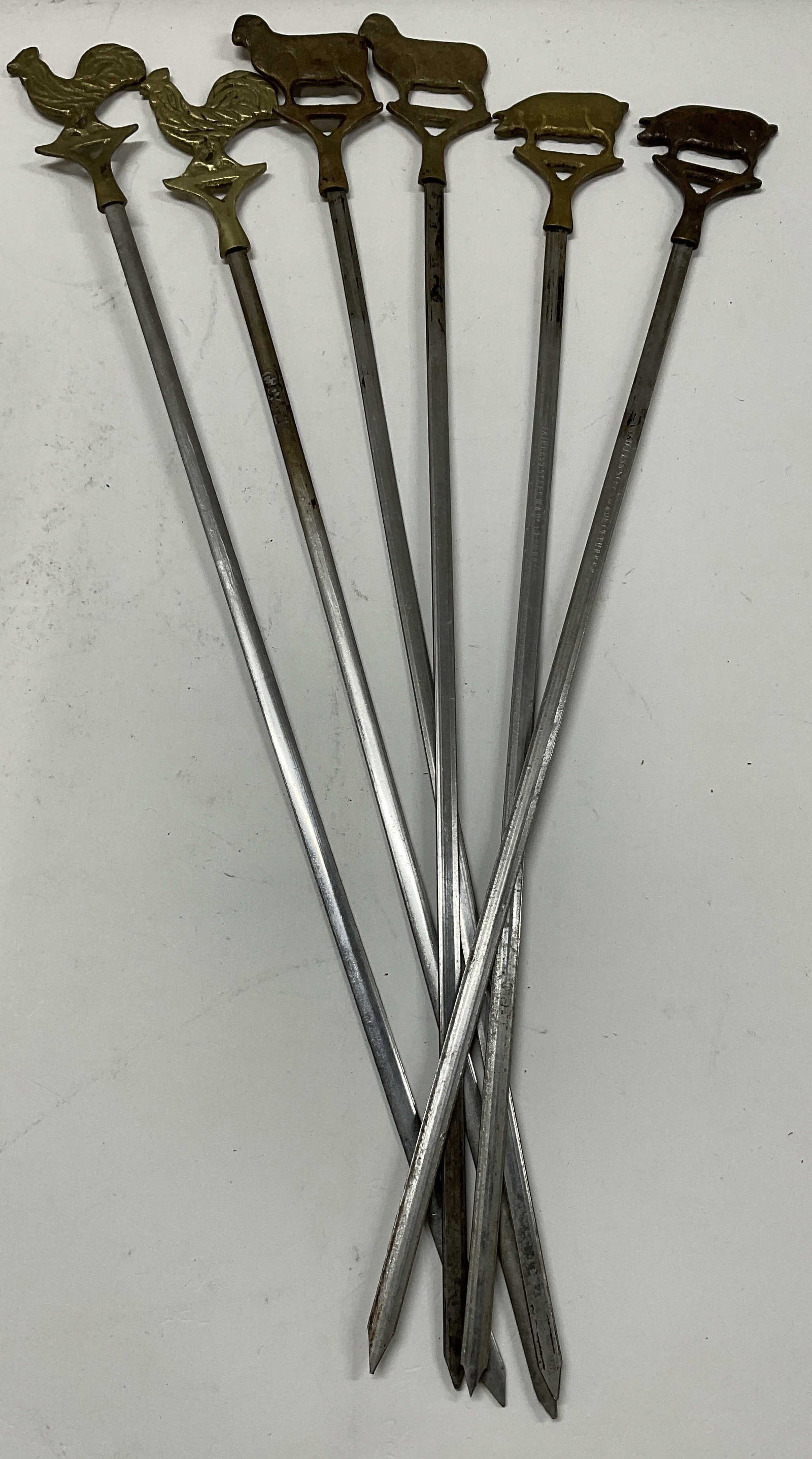 Lt6 VTG Animal Finial Shish Kebab Skewers TURKEY (1 of 12)