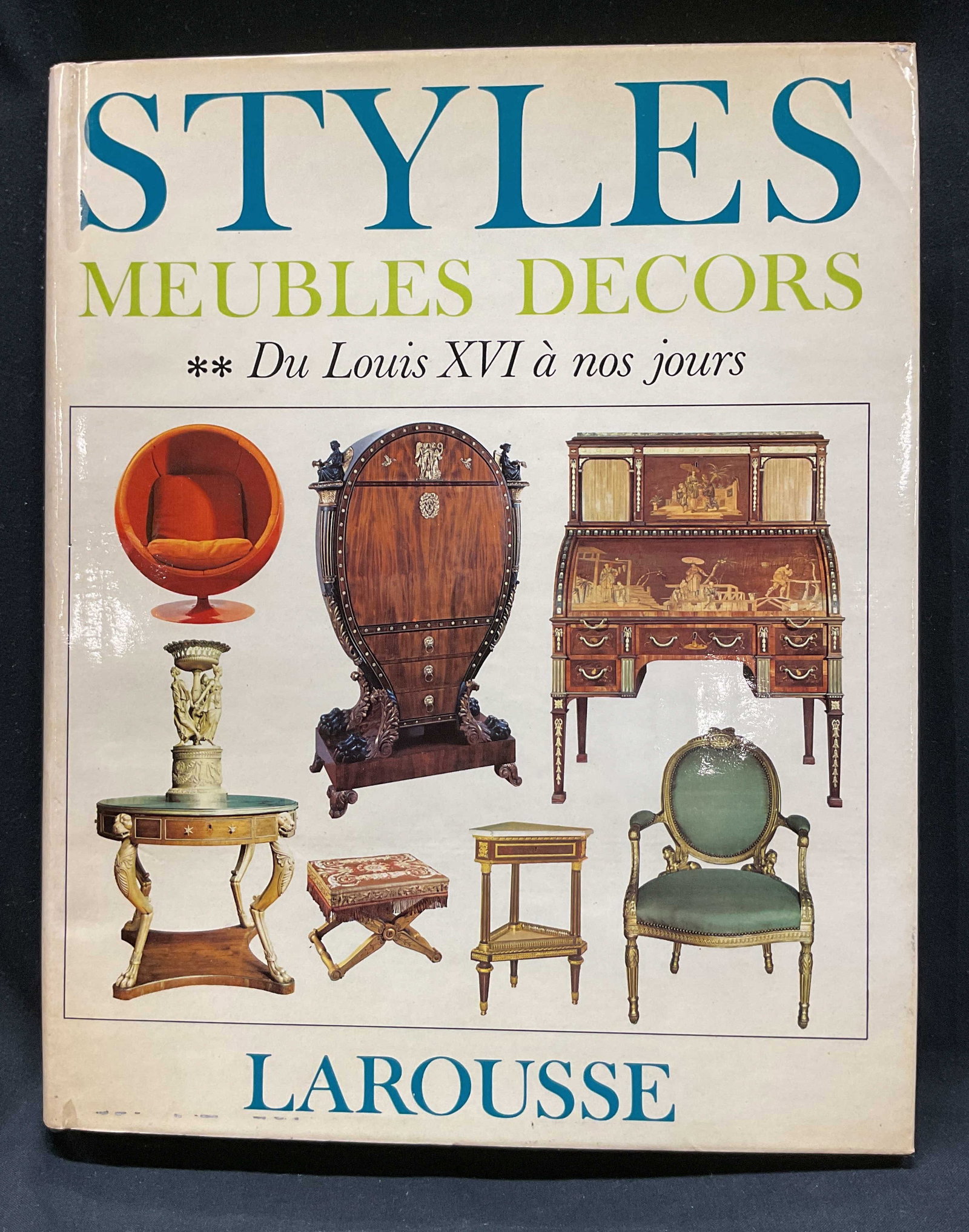 1972 Styles Volume 2 Illustrated Book+: Styles Du Louis XVI A Nos Jours volume 2. Published by Librairie Larousse, 1972. Text reads in French. Contains illustrations. Hard cover book with illustrated cover. Measures approx 9.5 x 12 inches. 