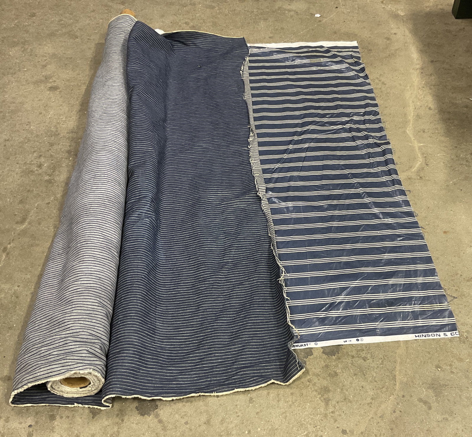 Lt 2 Blue Striped Bolts of Fabric Hinson+ (1 of 12)