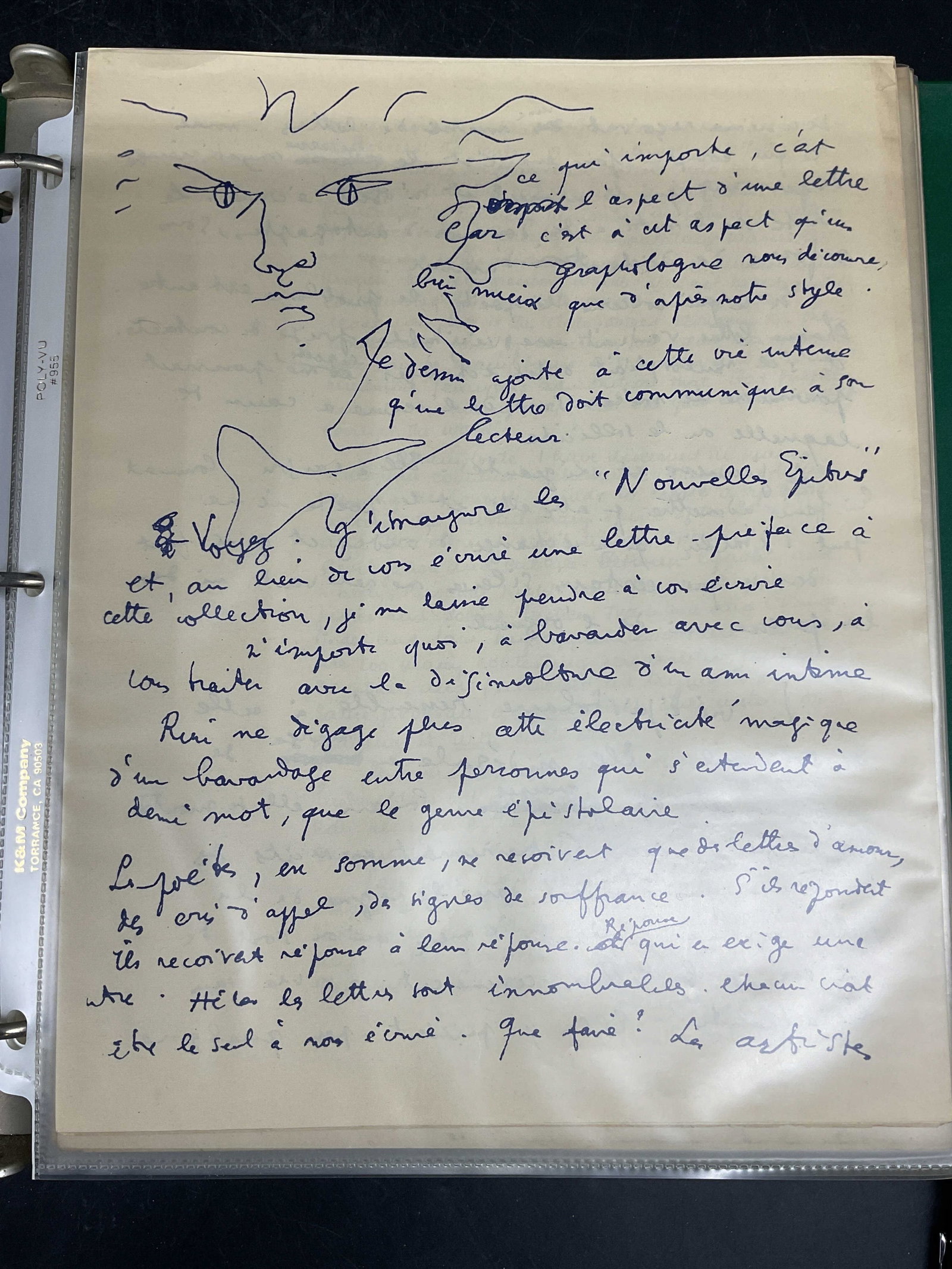 20+ Nouvelles Epitres Facsimile Letters Cocteau + (1 of 6)