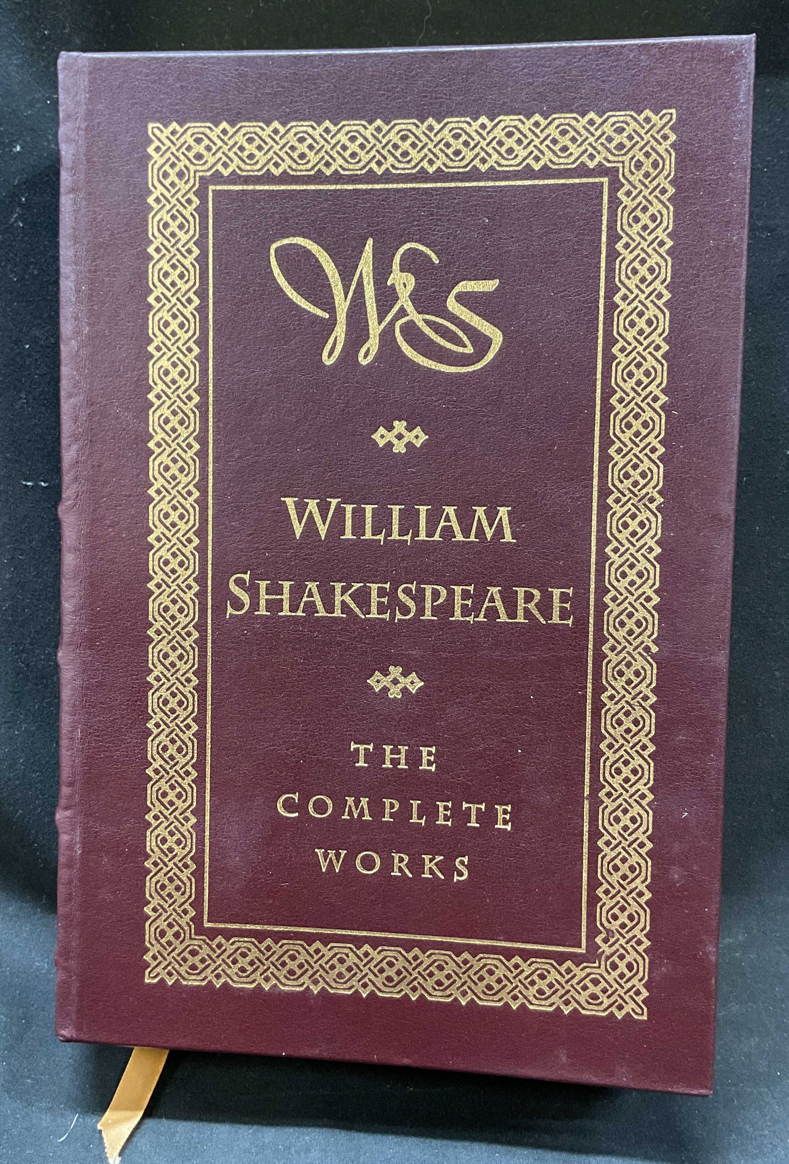 1994 Complete Works Of William Shakespeare: William Shakespeare The Complete Works. Published by Barnes & Noble Books, 1994. Hard cover leather bound with embossed gilt trim. Measures approx 6.5 x 9.5 inches. Surface wear consistent with
