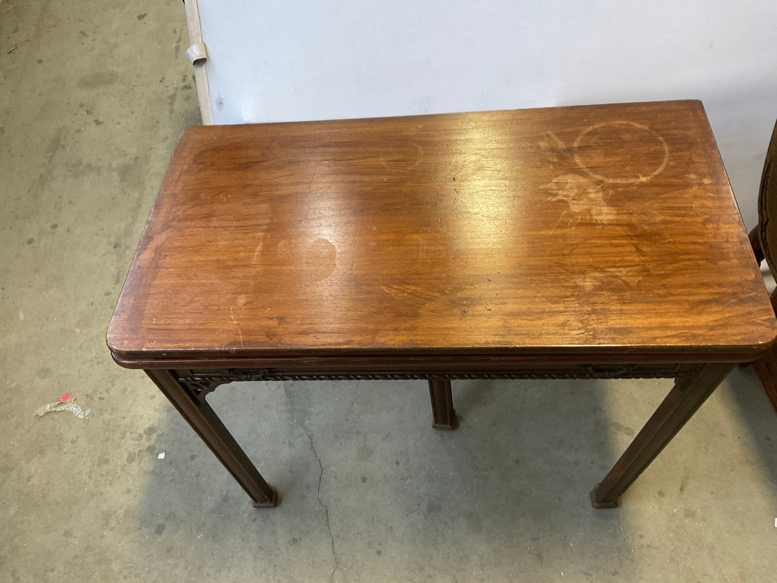 VINTAGE Mahogany Drop-Leaf Side Table - 4