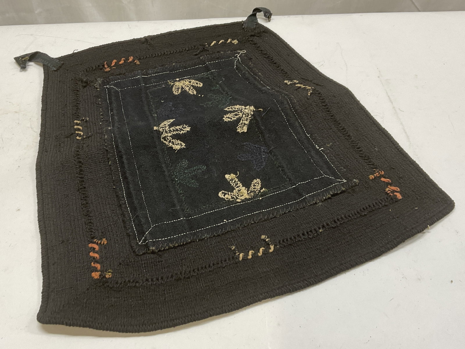 ANTIQUE Sarakatsani Greek Embroidered Wool Apron (1 of 9)
