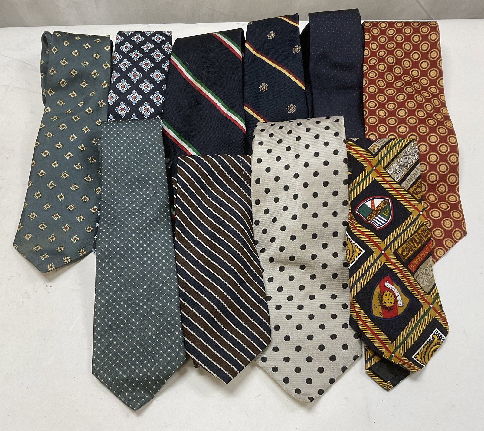 Lt 10 Patterned Neck Ties Bancroft, ITALY+ (1 of 12)