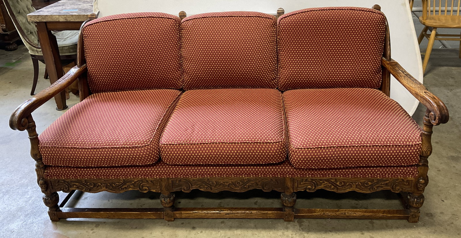 Renaissance Revival Style Carved Walnut Sofa (1 of 12)