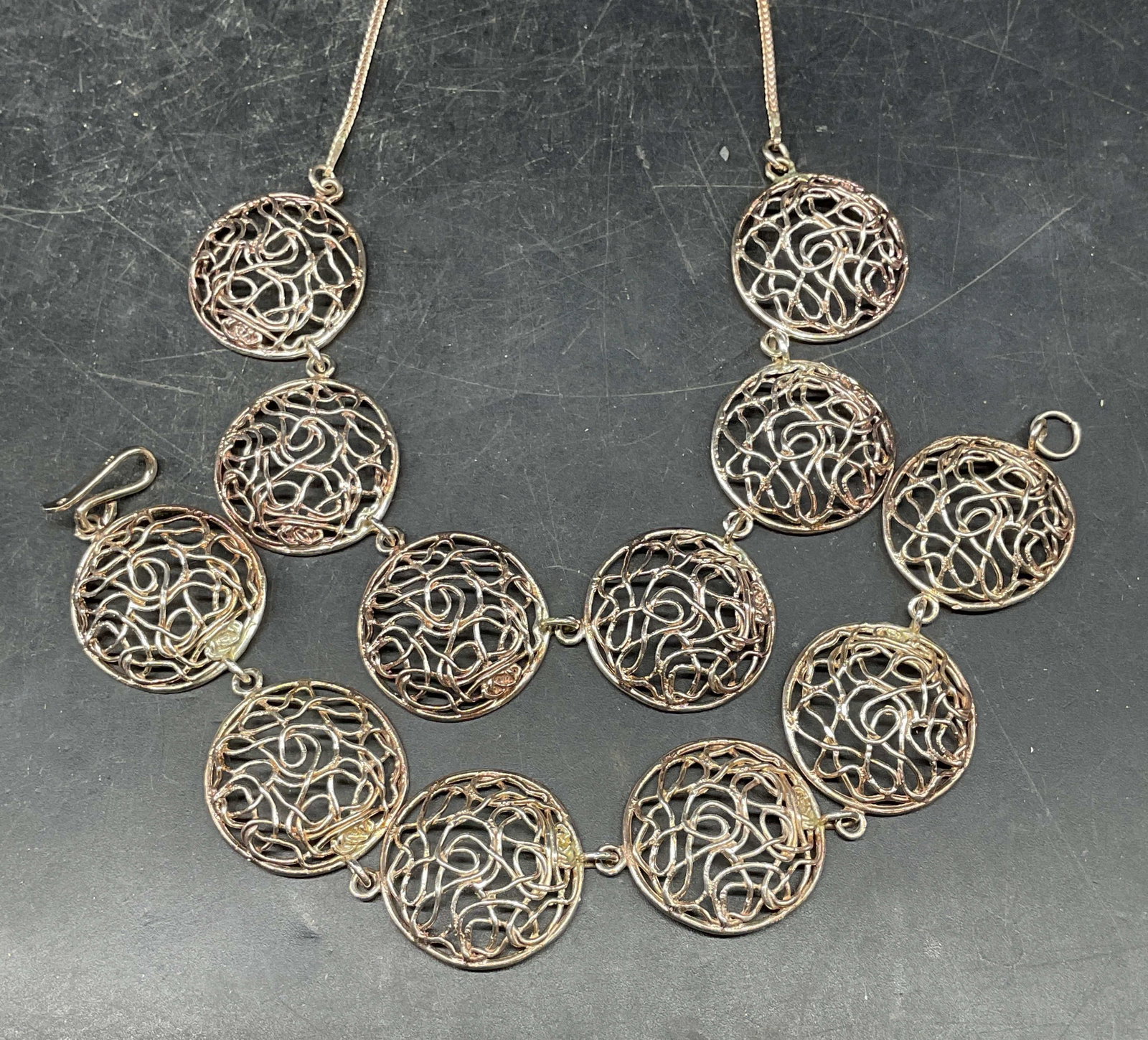 2 Sterling Silver Medallion Necklace & Bracelet (1 of 7)
