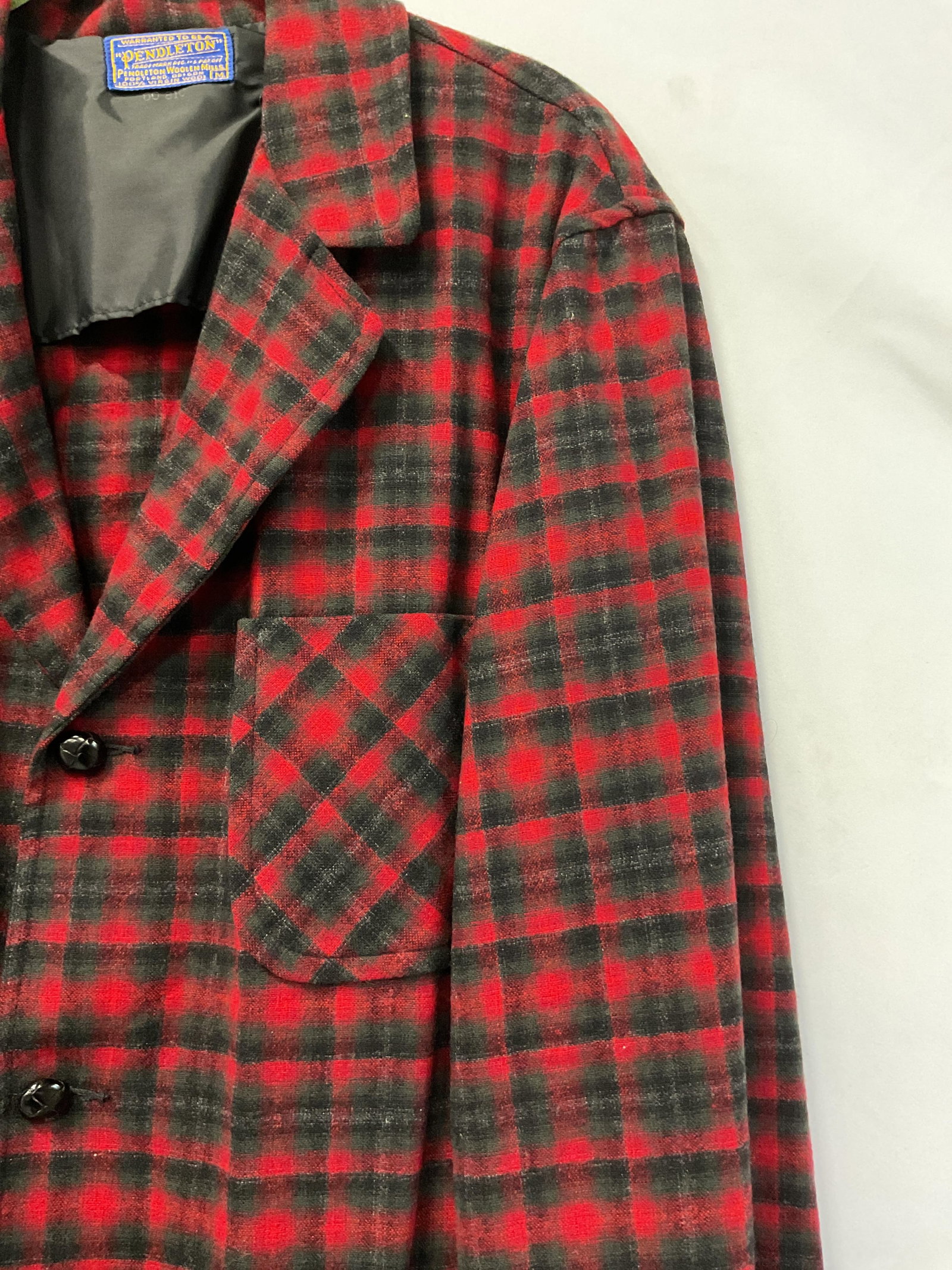 Pendleton Plaid Wool Buttoned Jacket USA - 2