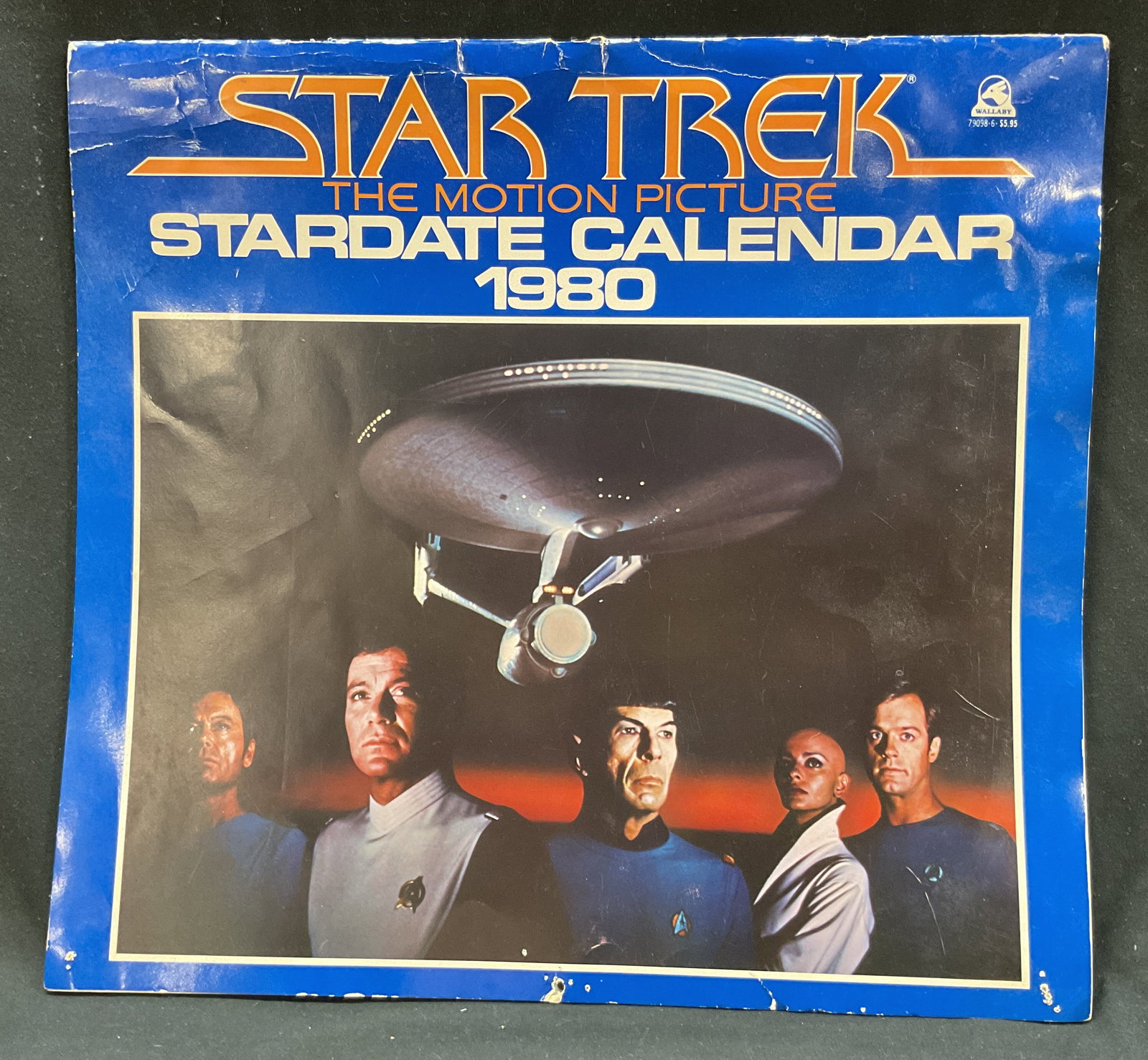 1980 Vintage Star Trek Stardate Calendar: 1980 vintage Star Trek The Motion Picture Stardate Calendar. Copyright 1979 Paramount Pictures Corporation. Published by Pocket Books. Illustrated. Measures approx 12 x 13 inches. Surface wear consist