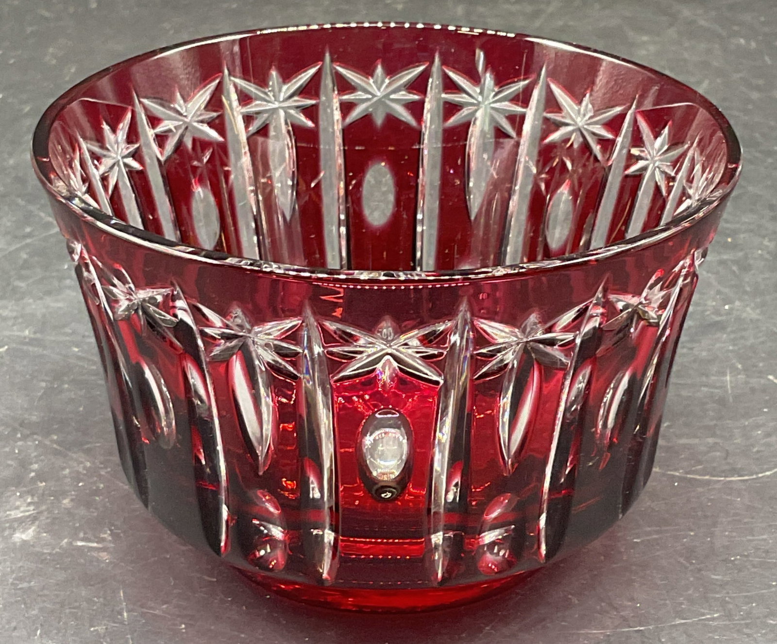 Vintage Ruby to Clear Cut Crystal Bowl (1 of 6)