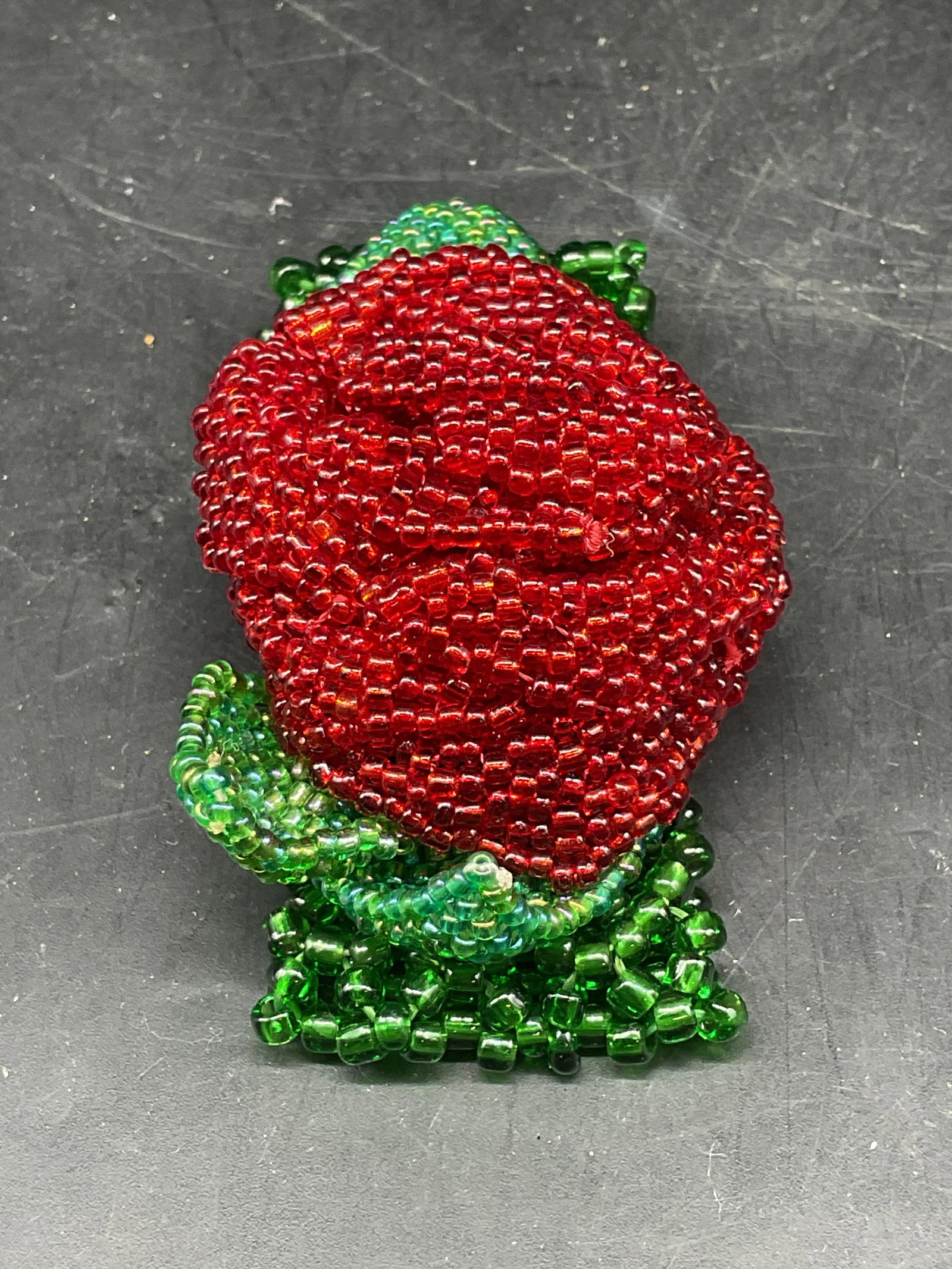 Beaded Rose Statement Bracelet - 4