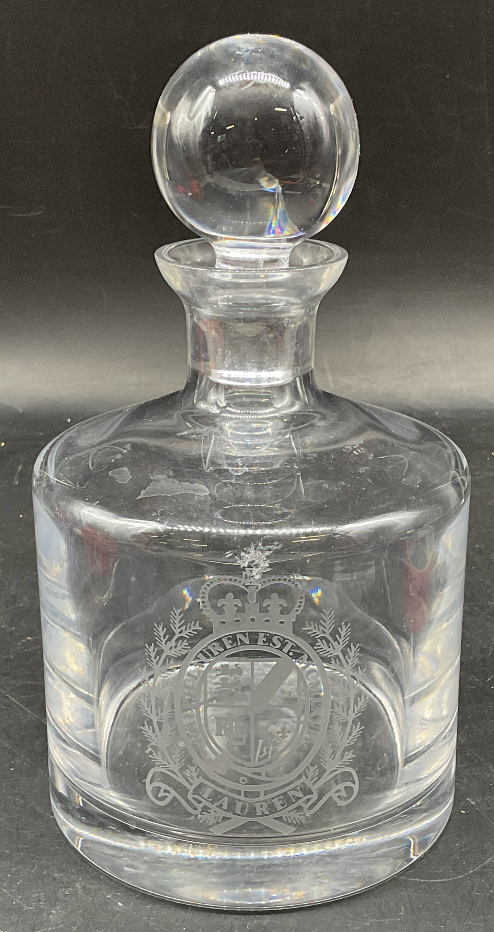 Ralph Lauren Crystal Estate Crest Decanter (1 of 6)