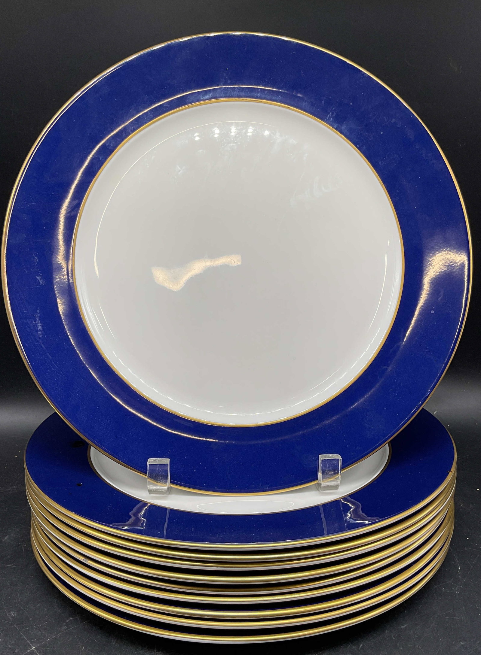 10 Royal Crown Derby Cobalt Band China Plates Engl (1 of 11)