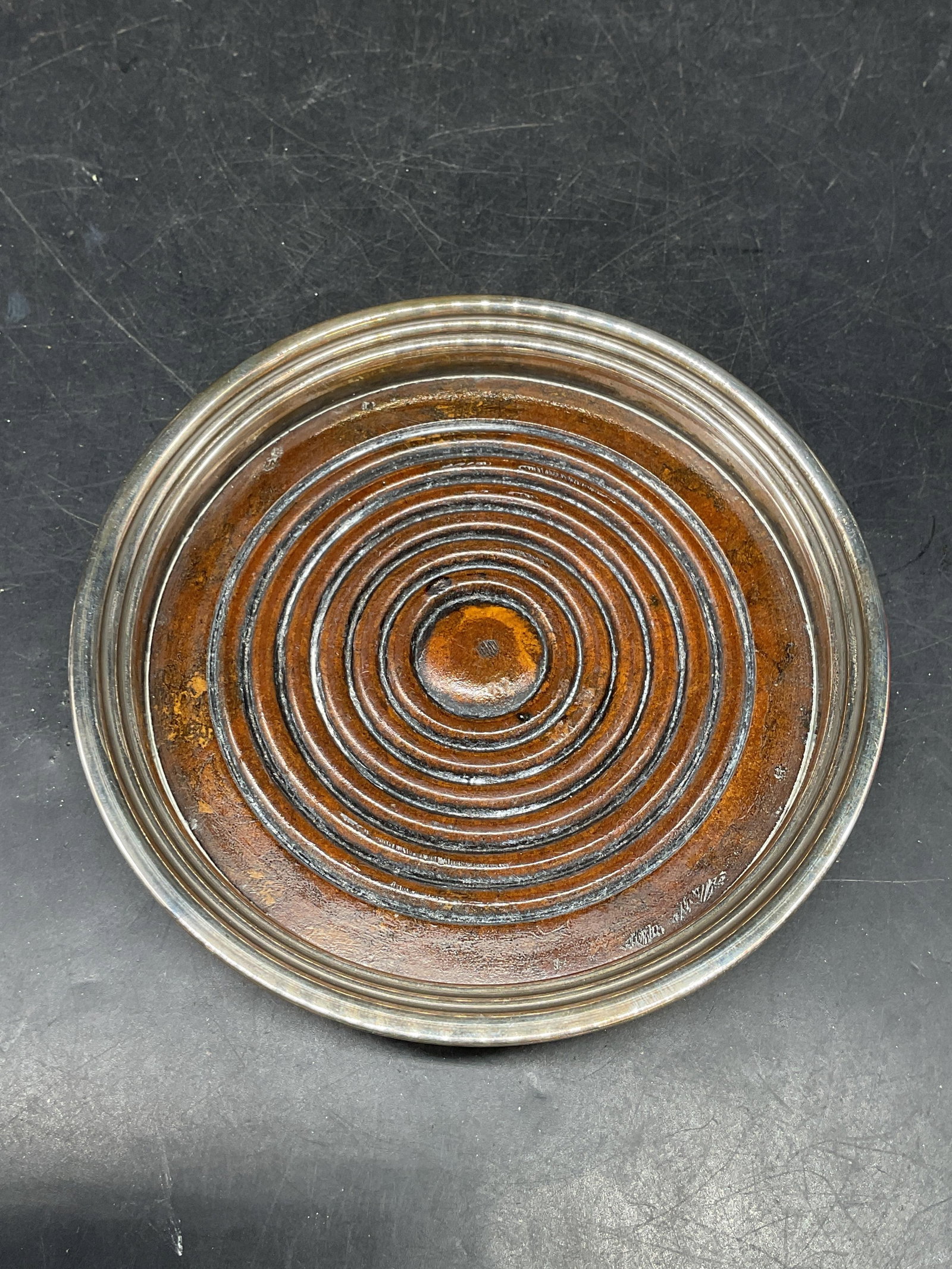 Signed Silver Plated Bottle Coaster, Spain - 2