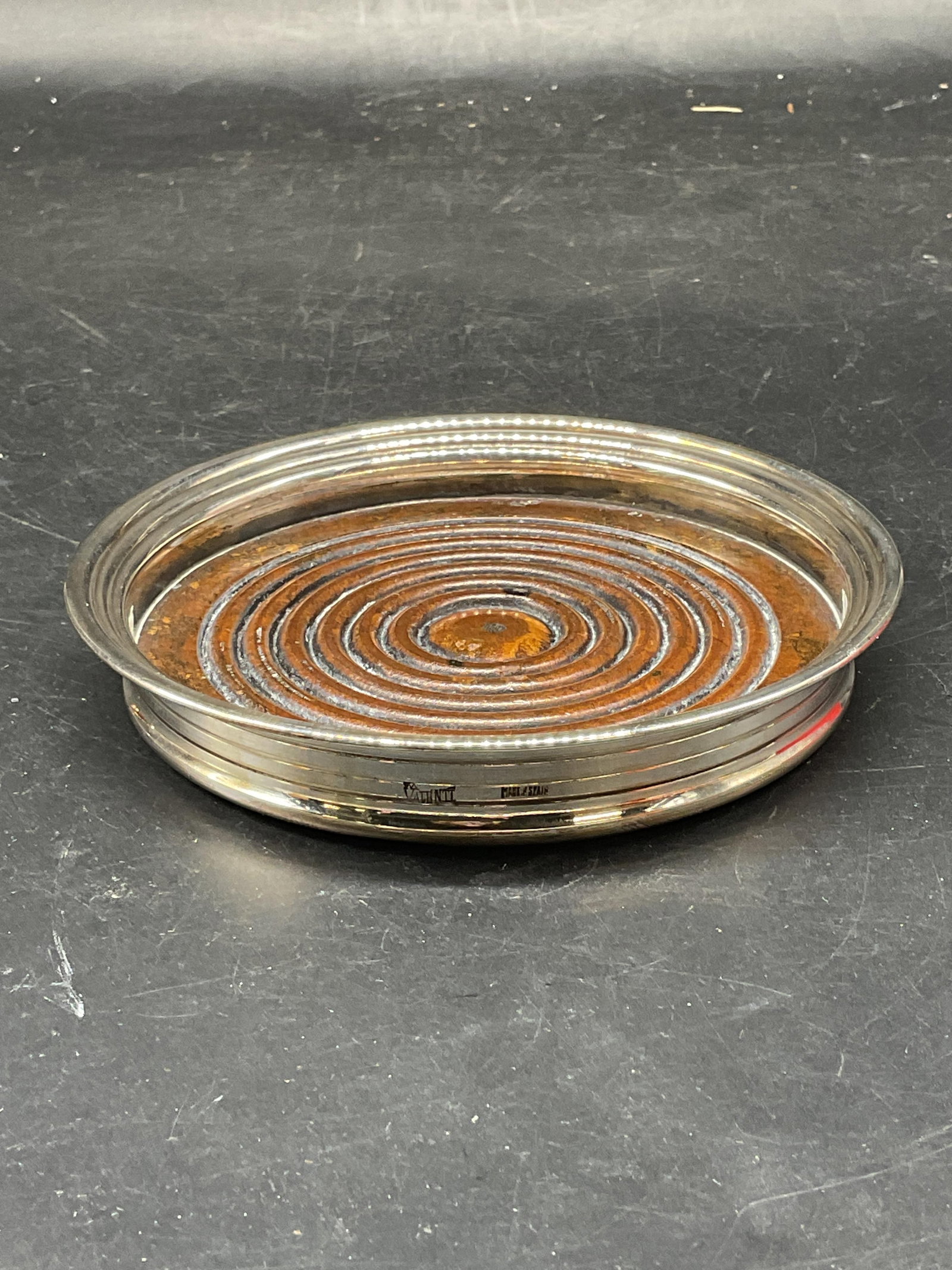 Signed Silver Plated Bottle Coaster, Spain - 3