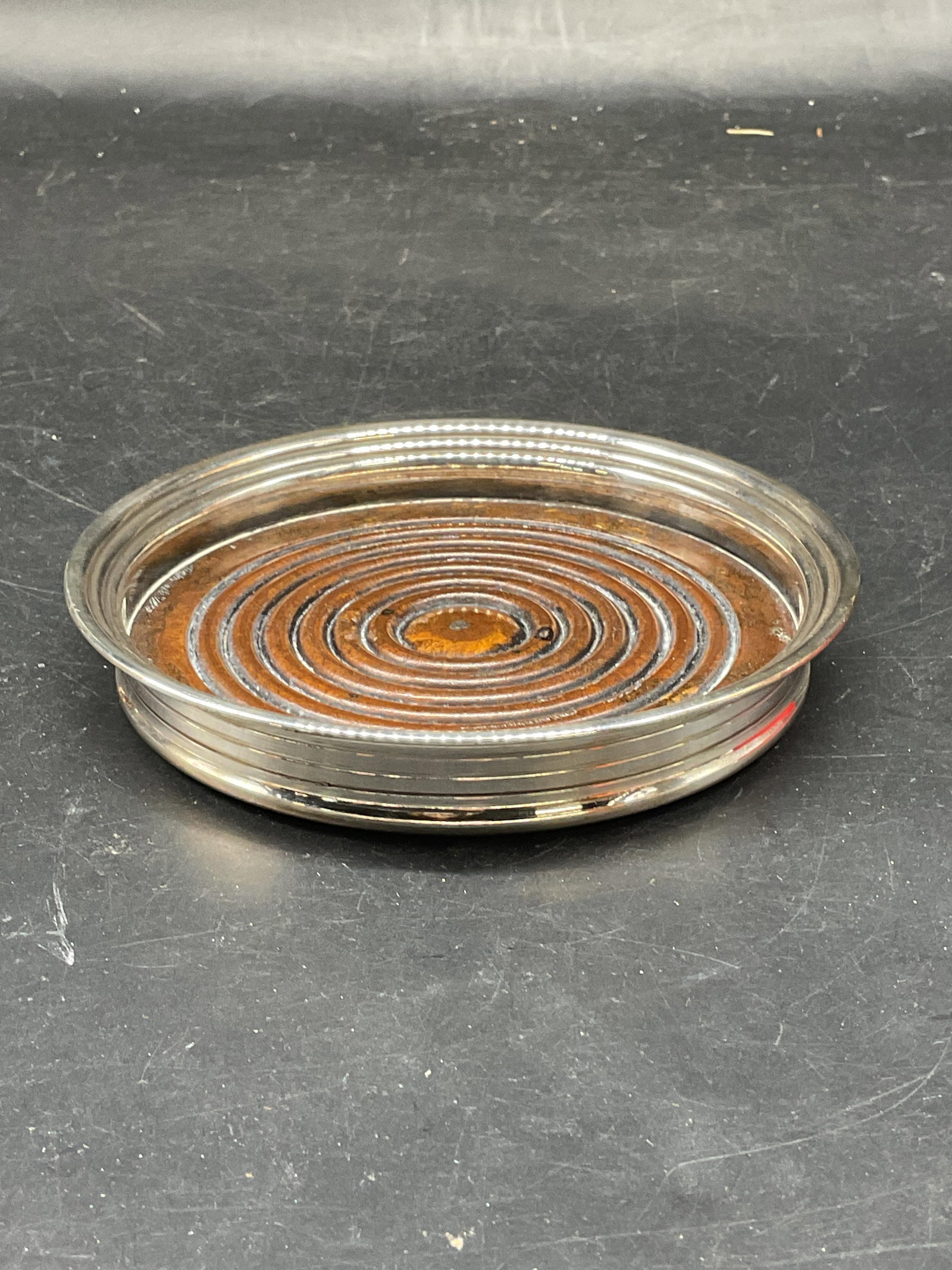 Signed Silver Plated Bottle Coaster, Spain - 4