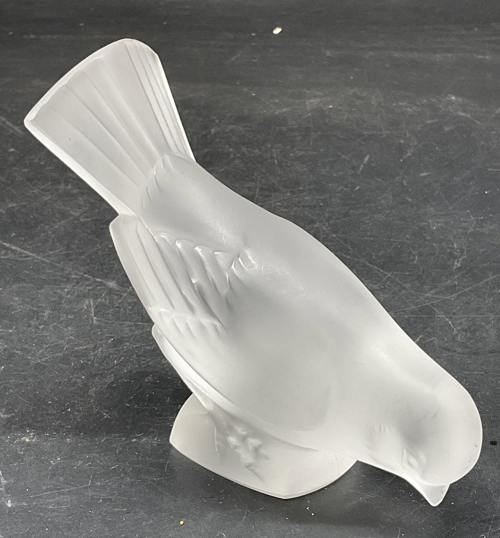 Lalique Frosted Crystal Sparrow Figurine France (1 of 6)