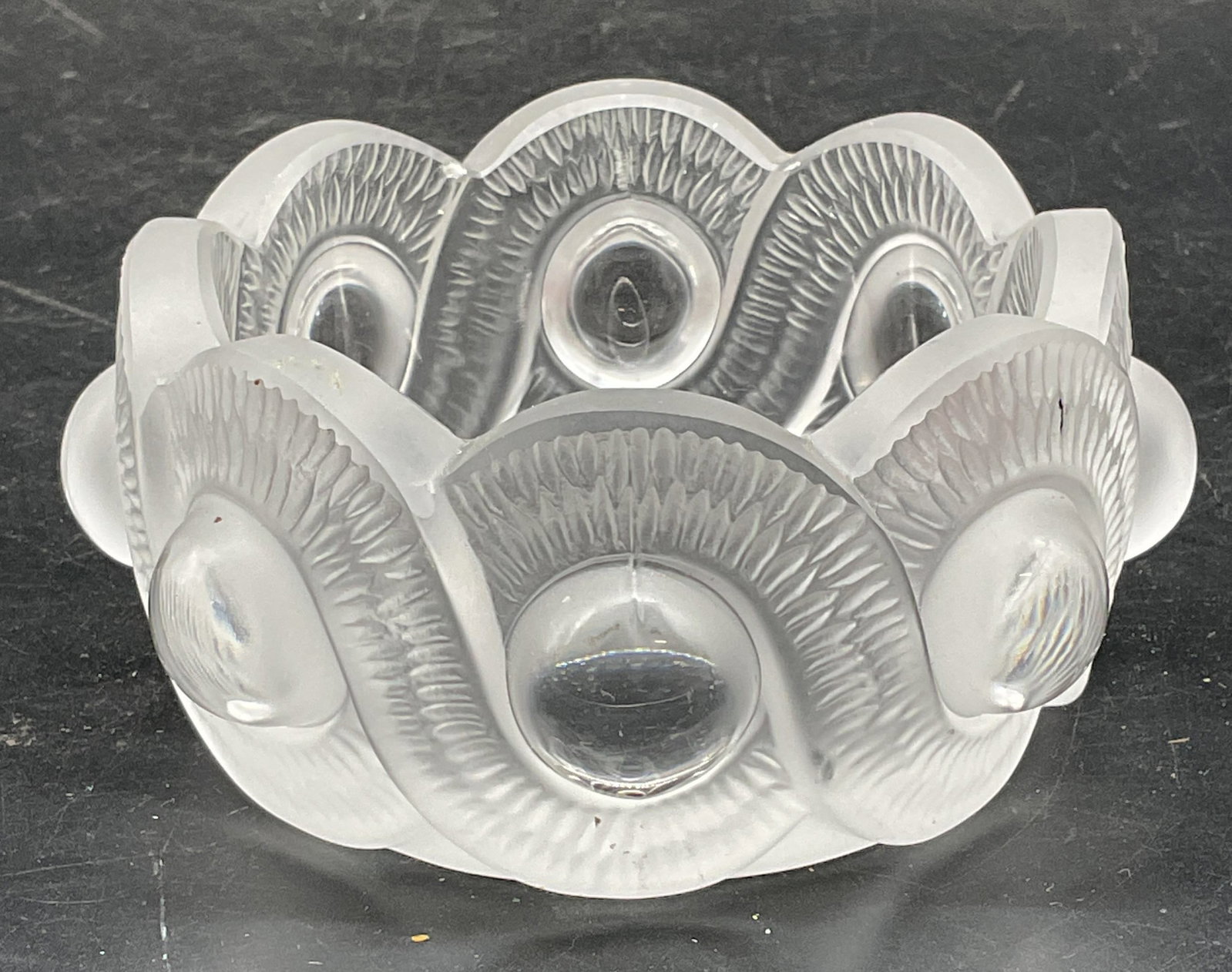 Lalique GAO Frosted Crystal Bowl, France (1 of 7)