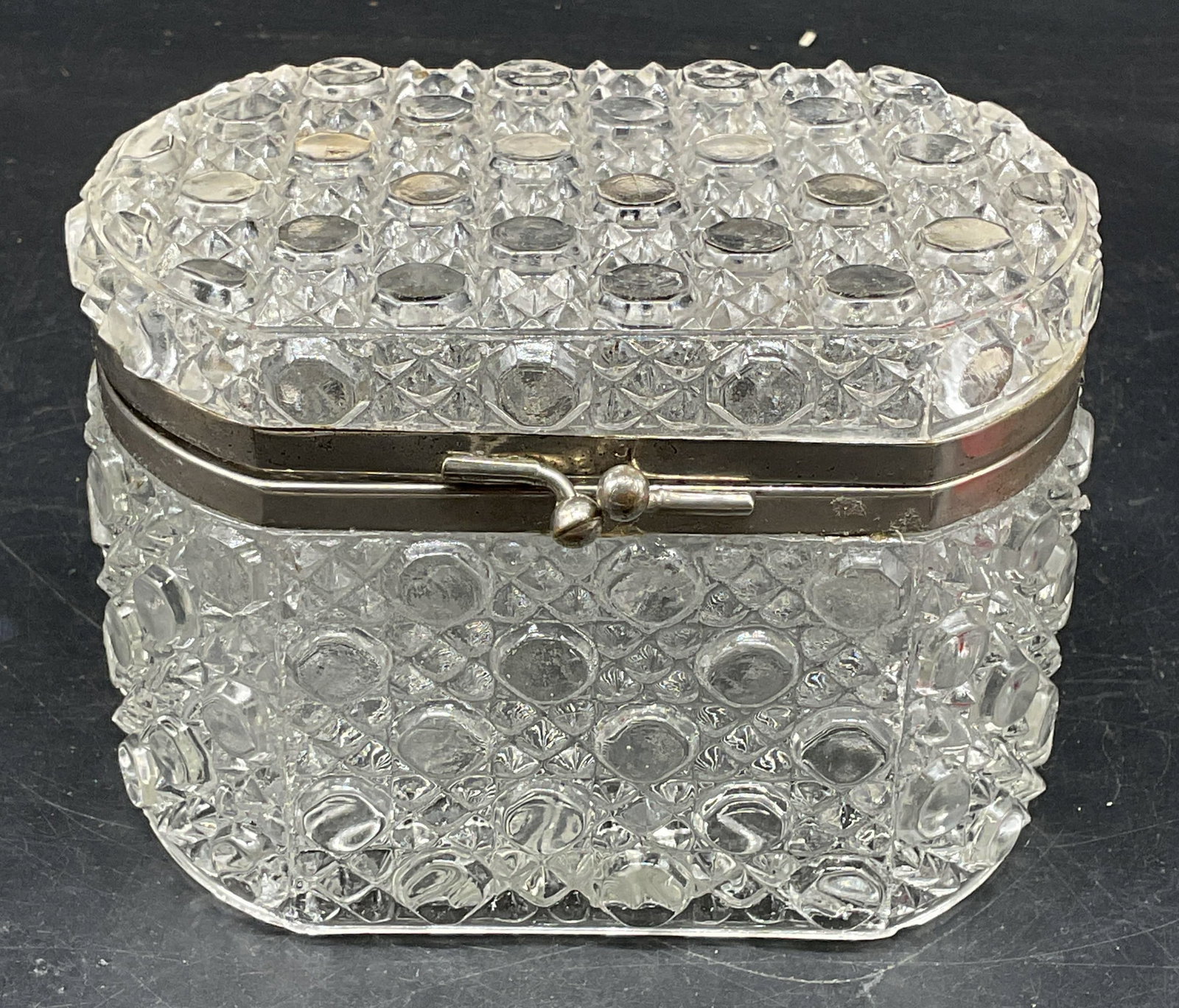Vintage Brockway Cut Glass Jewelry Casket (1 of 7)